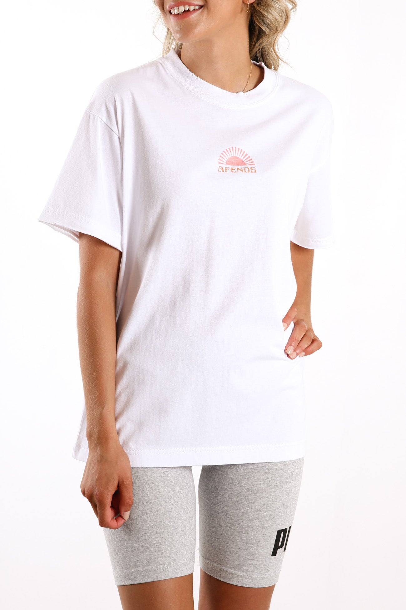 Kirby Distressed Vintage Fit Tee White