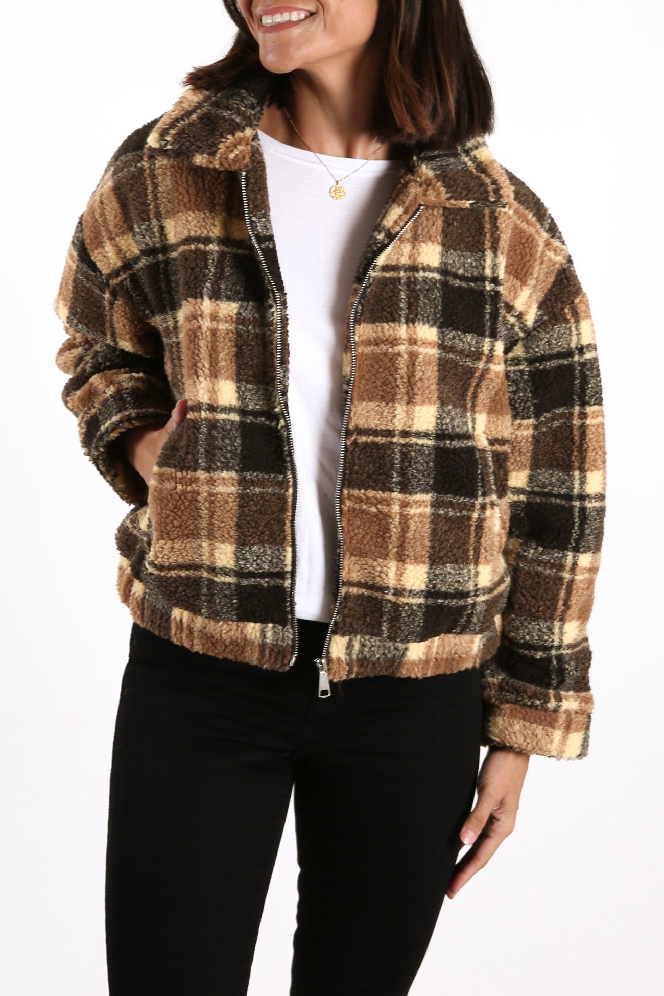 Kody Jacket Brown Check