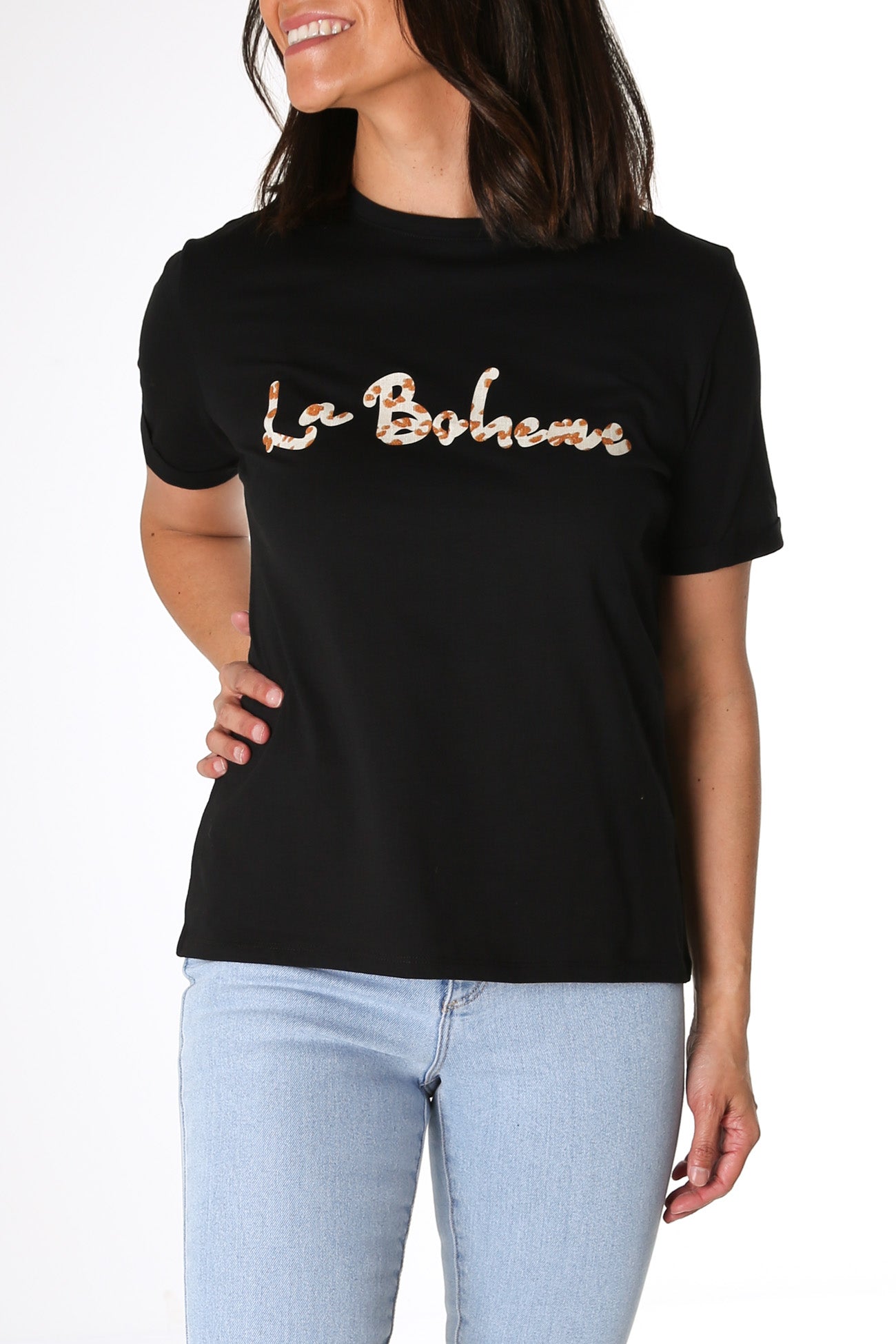La Boheme Tee Black Animal