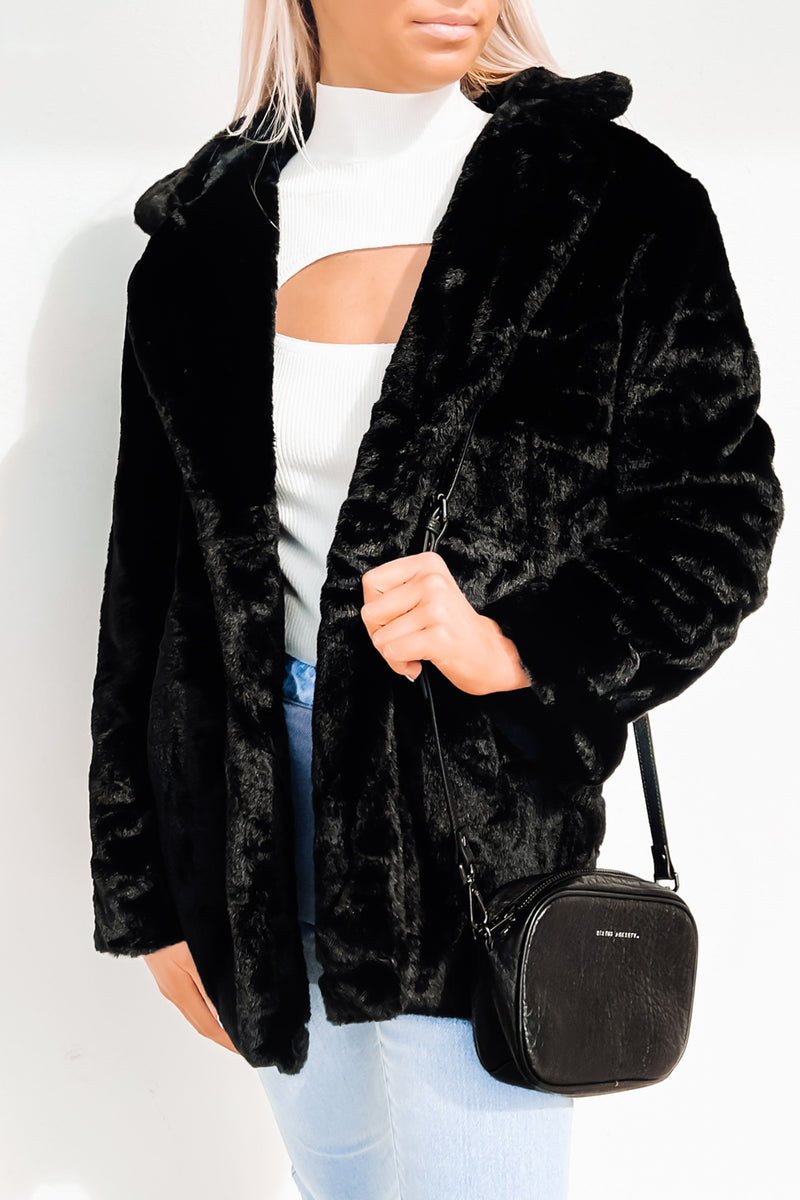 Laurel Fur Coat Black
