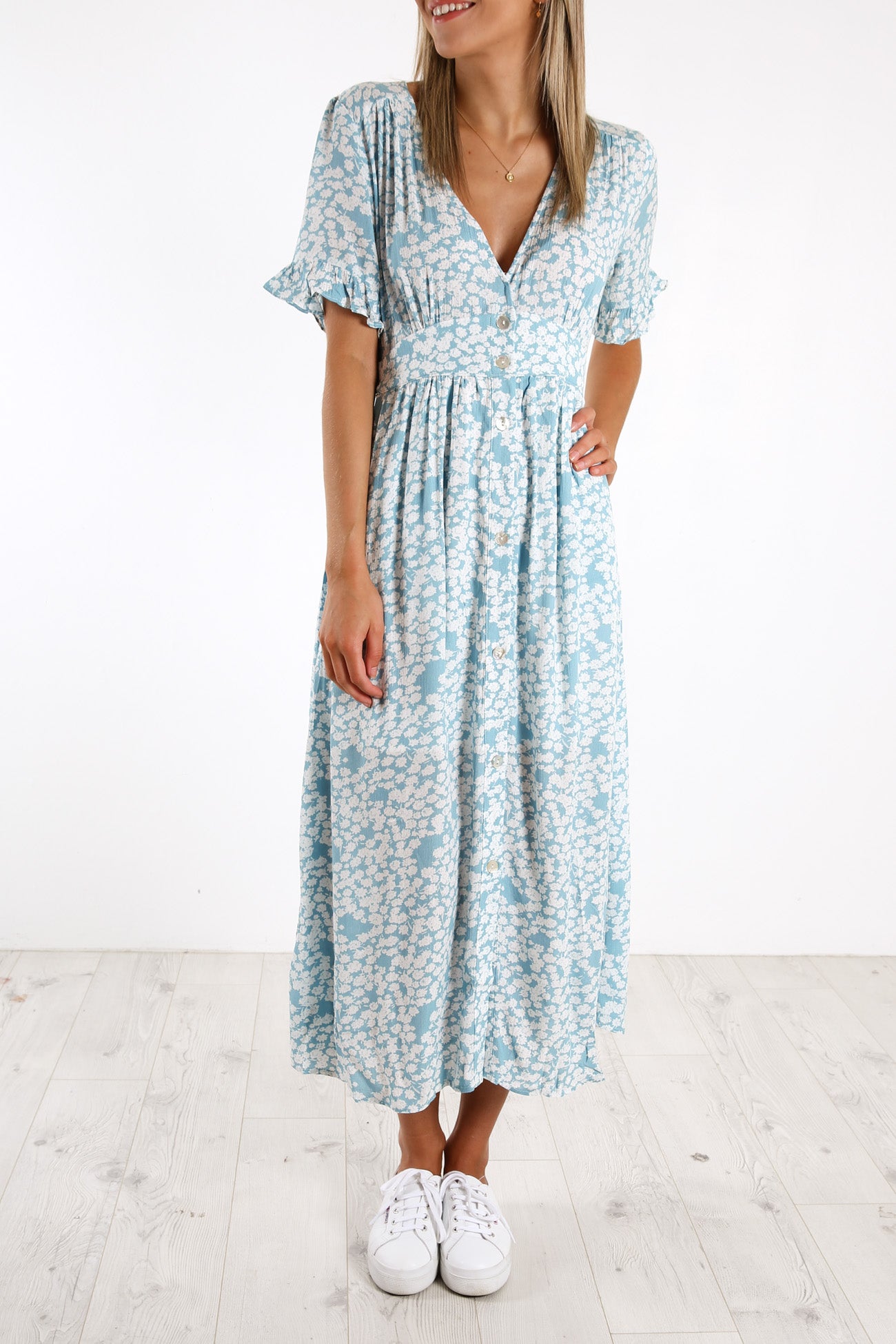 Leave Me Lonely Dress Blue