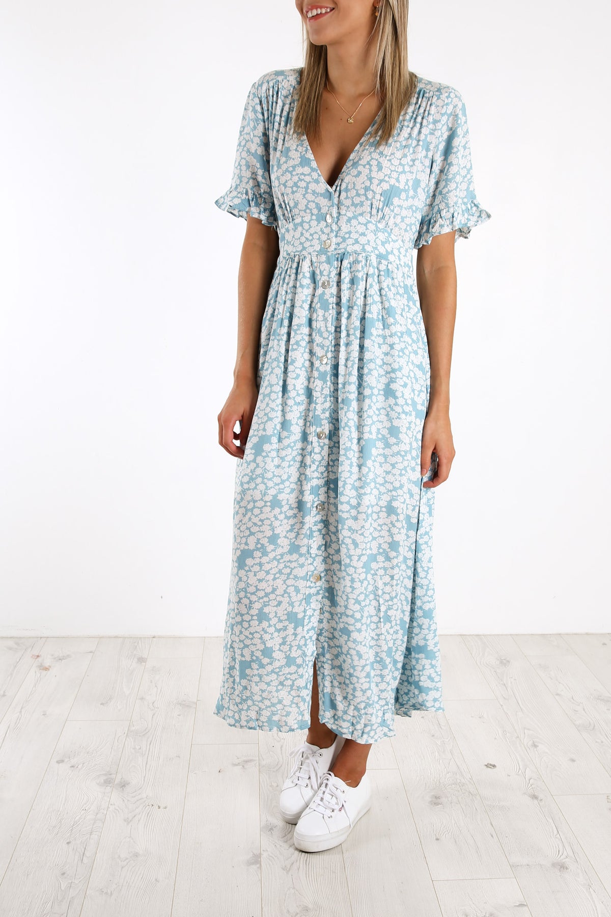 Leave Me Lonely Dress Blue