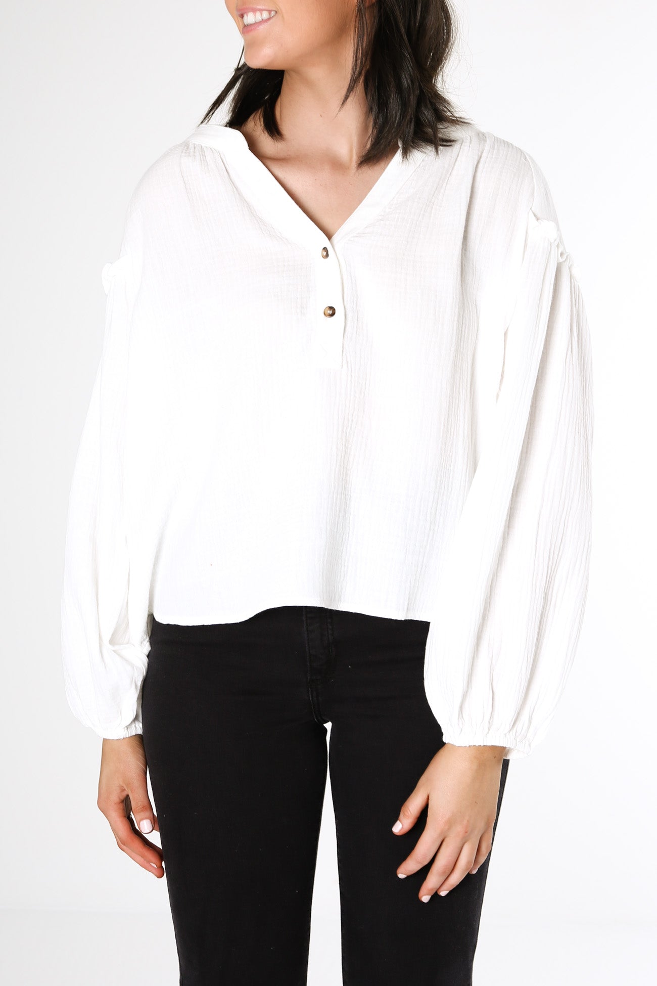 Leona Top White
