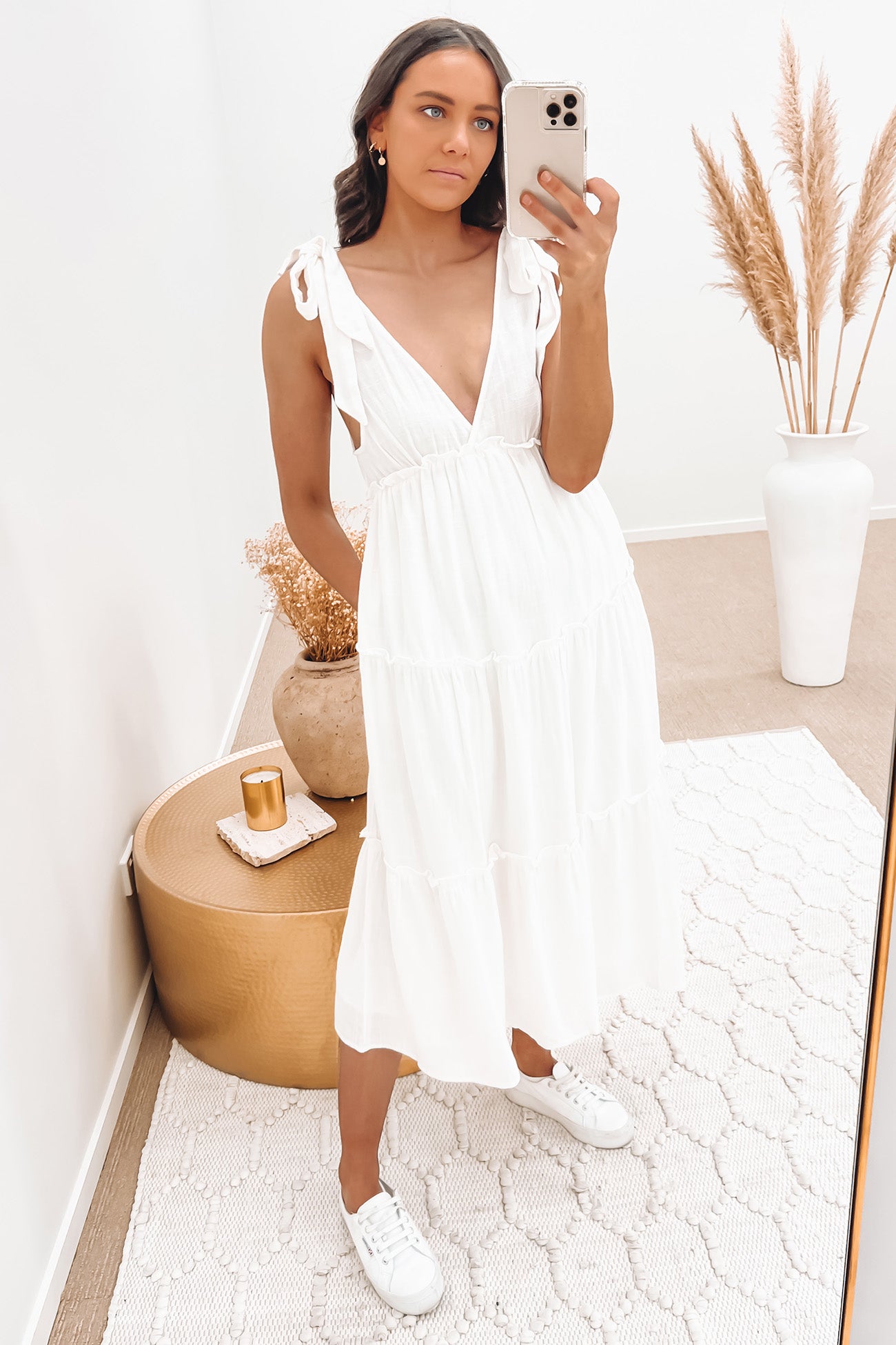Letitia Midi Dress White
