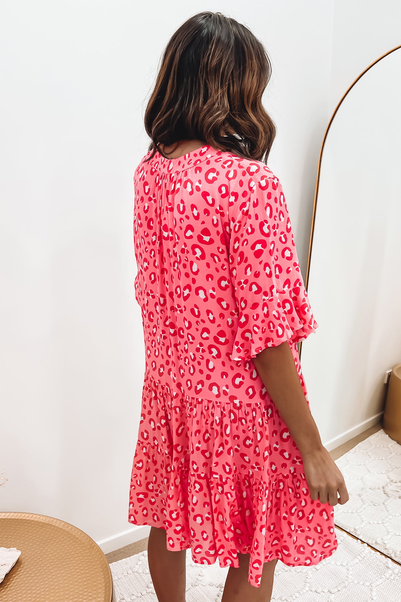 Lexie Mini Dress Pink Leopard