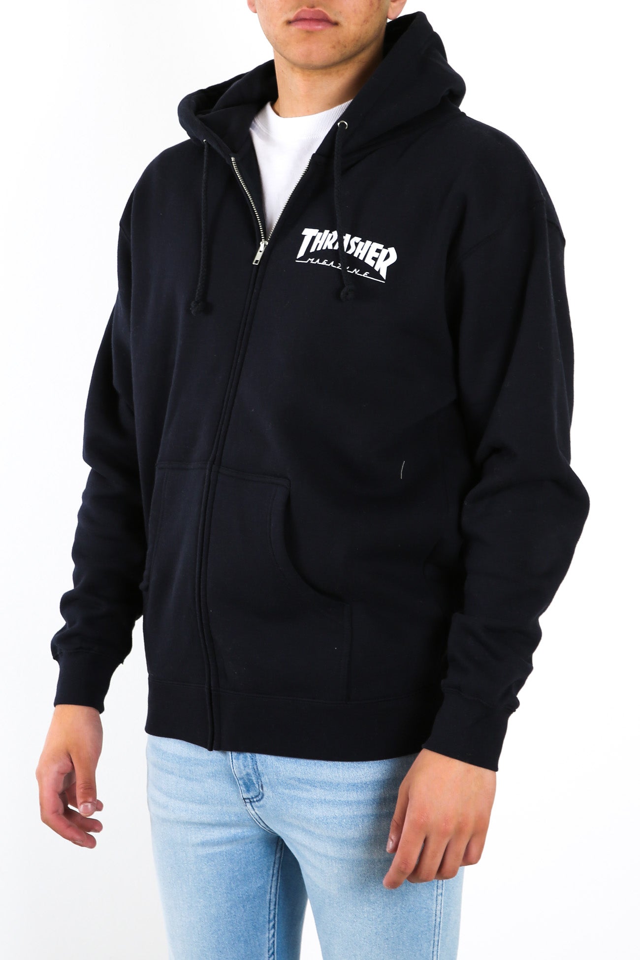 Logo Zip Hood Navy