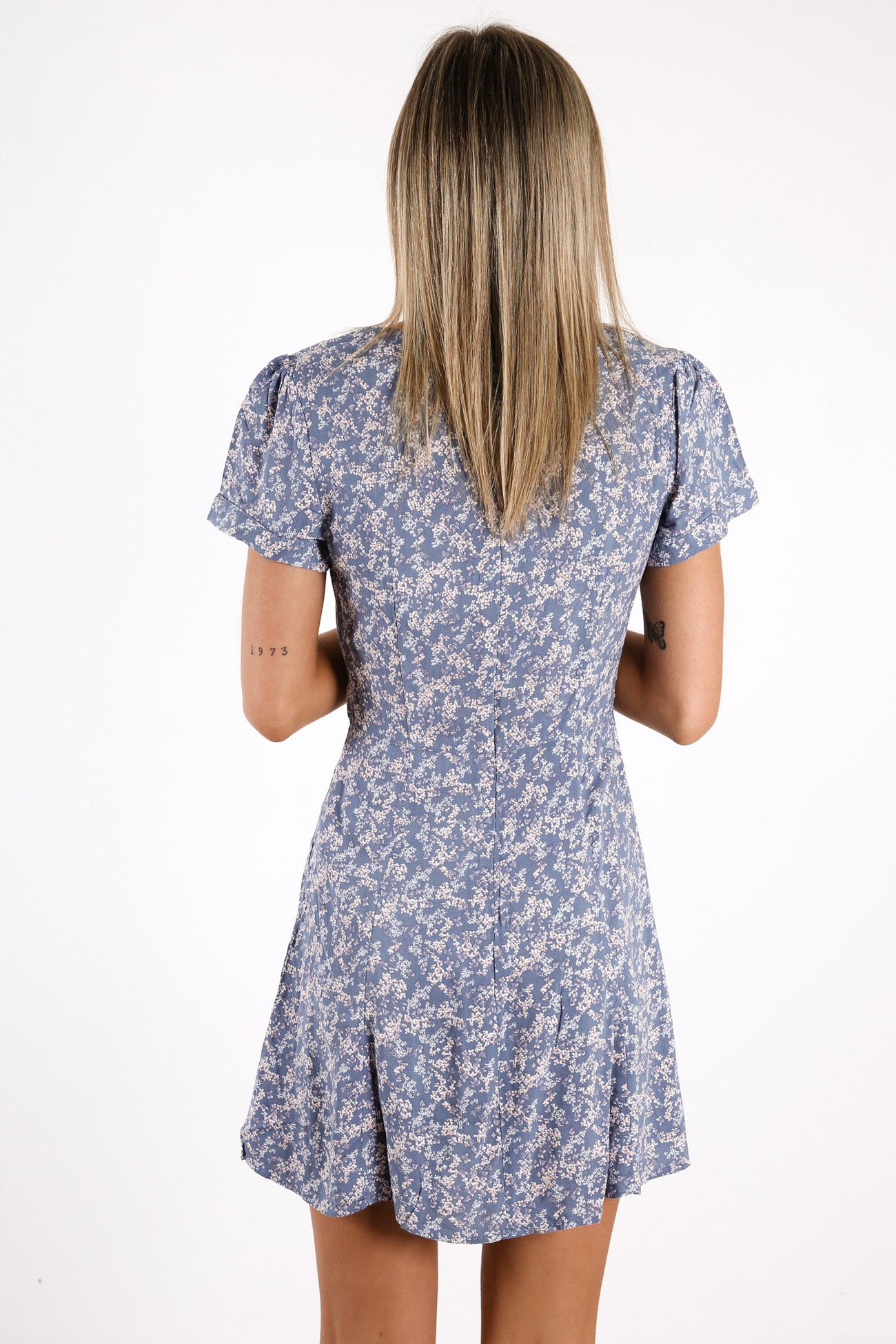 Love Me Not Dress Blue Fog