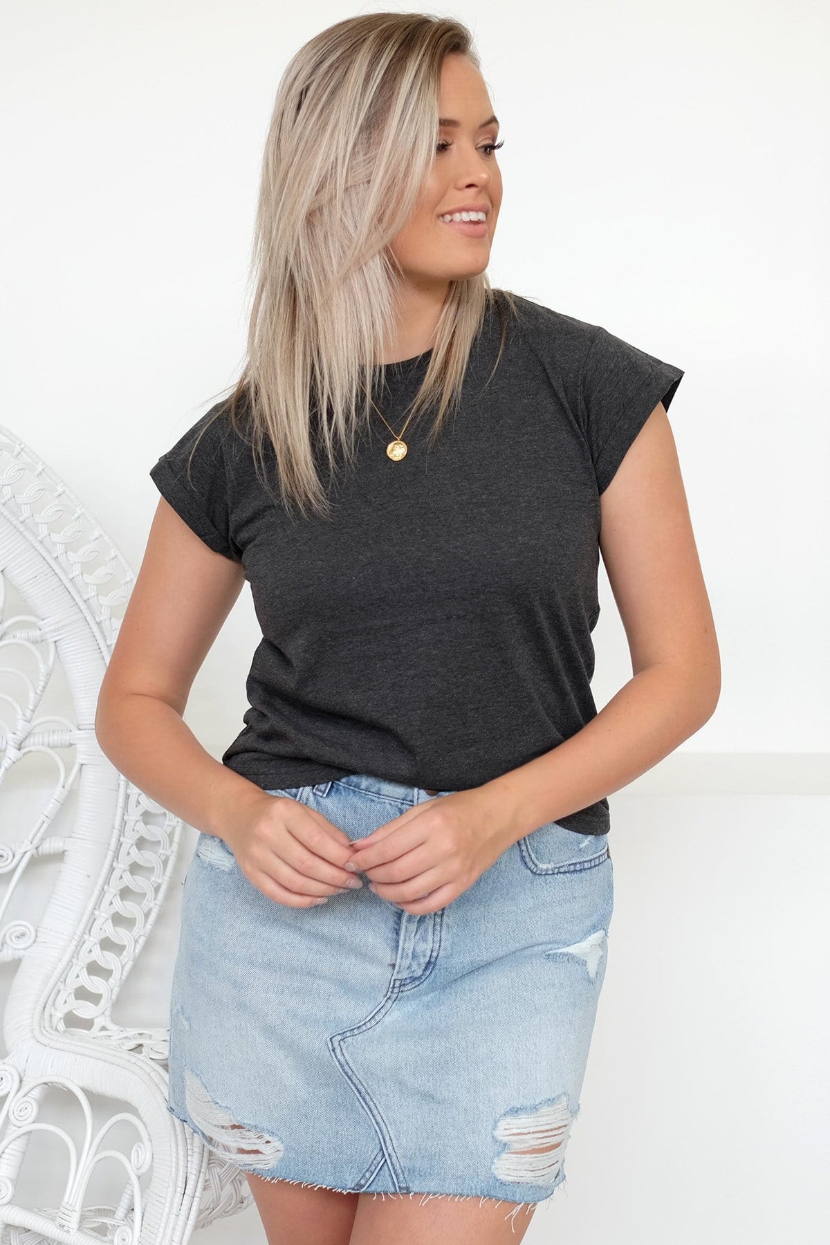Lucy Tee Charcoal Silent Theory - Jean Jail