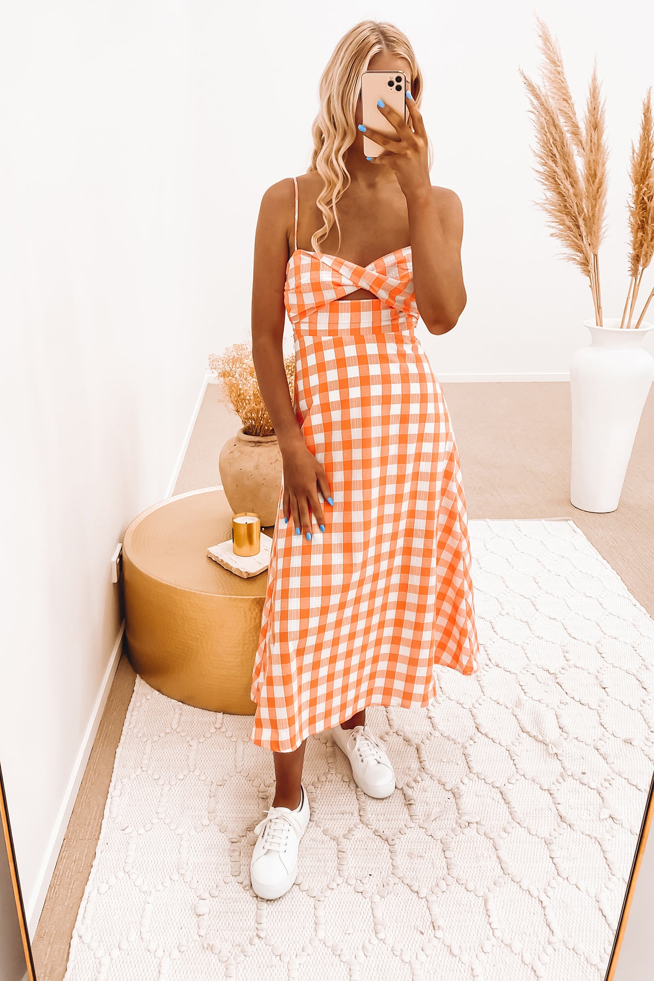 Lyla Midi Dress Orange