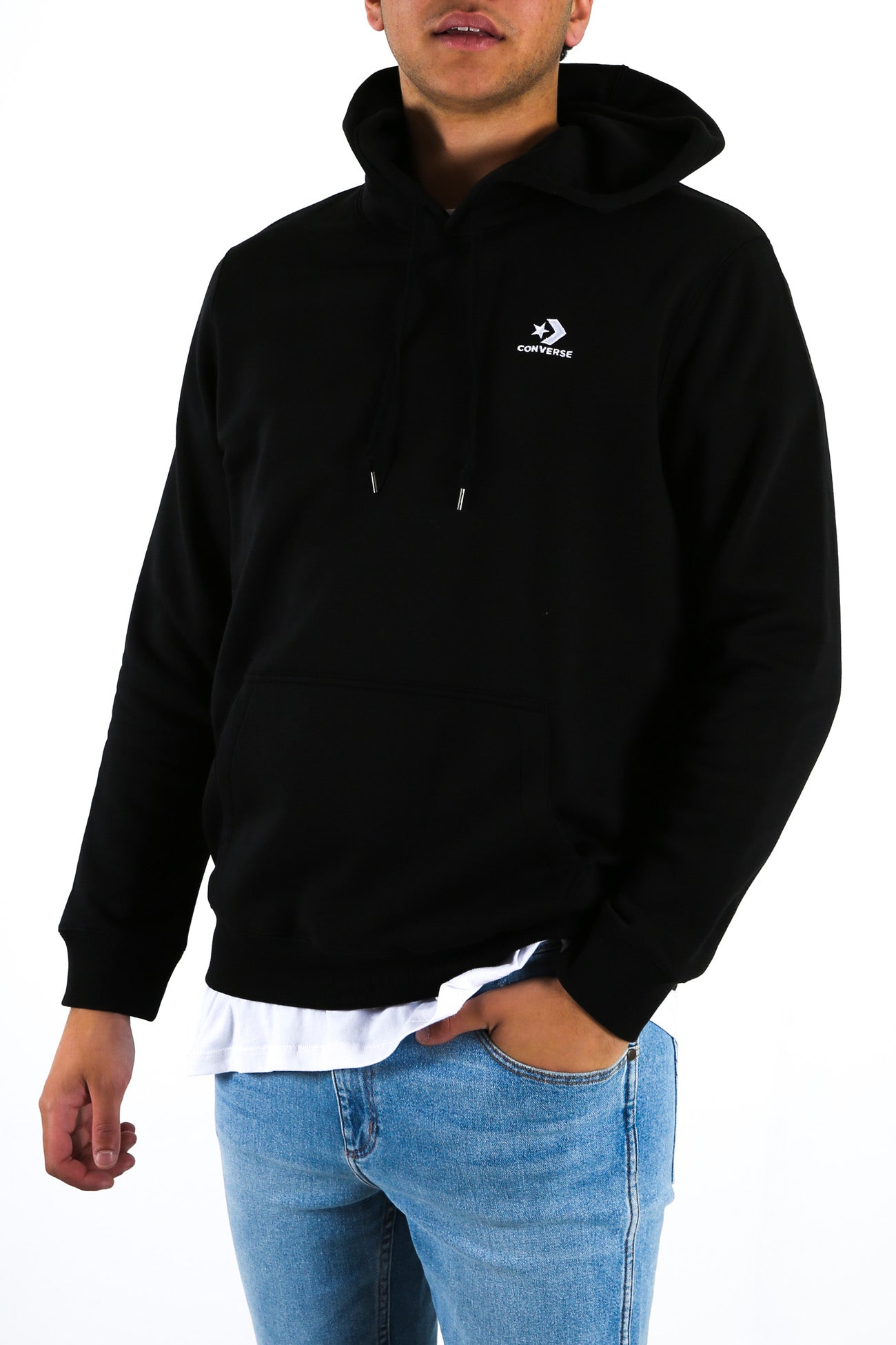 Star Chevron Hoodie Black