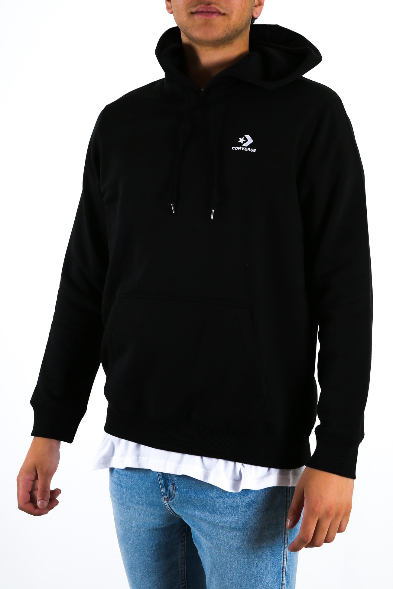 Star Chevron Hoodie Black