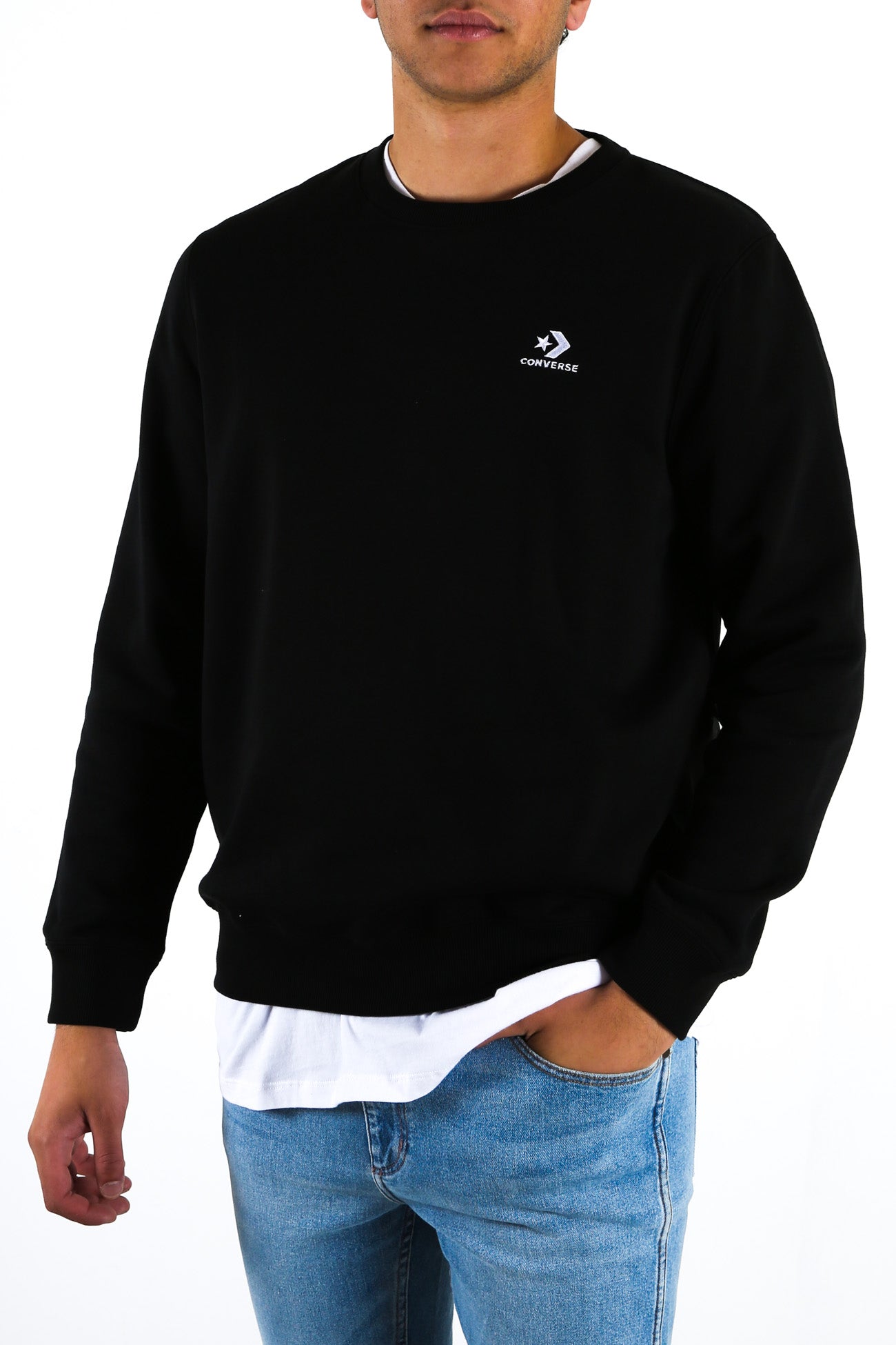 Star Chevron Crew Black