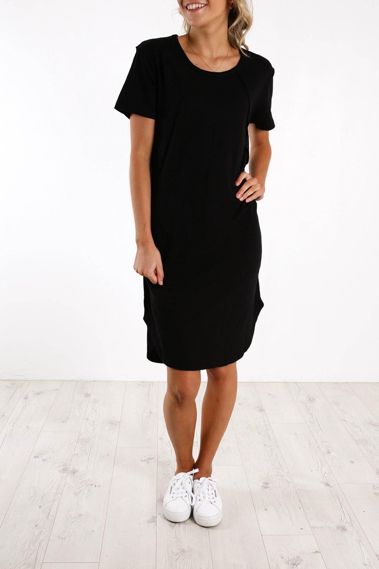Mackenzie Short Sleeve Dress Black