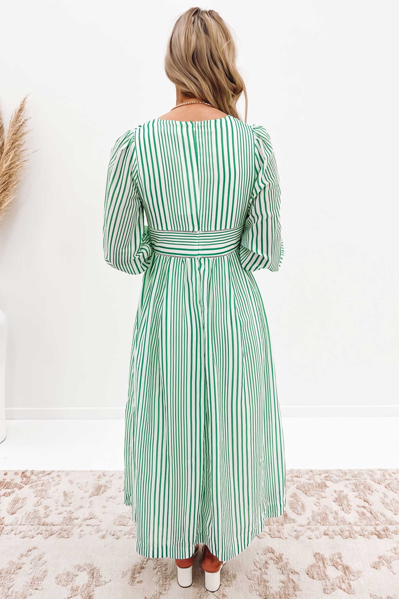 Marika Maxi Dress Green Stripe