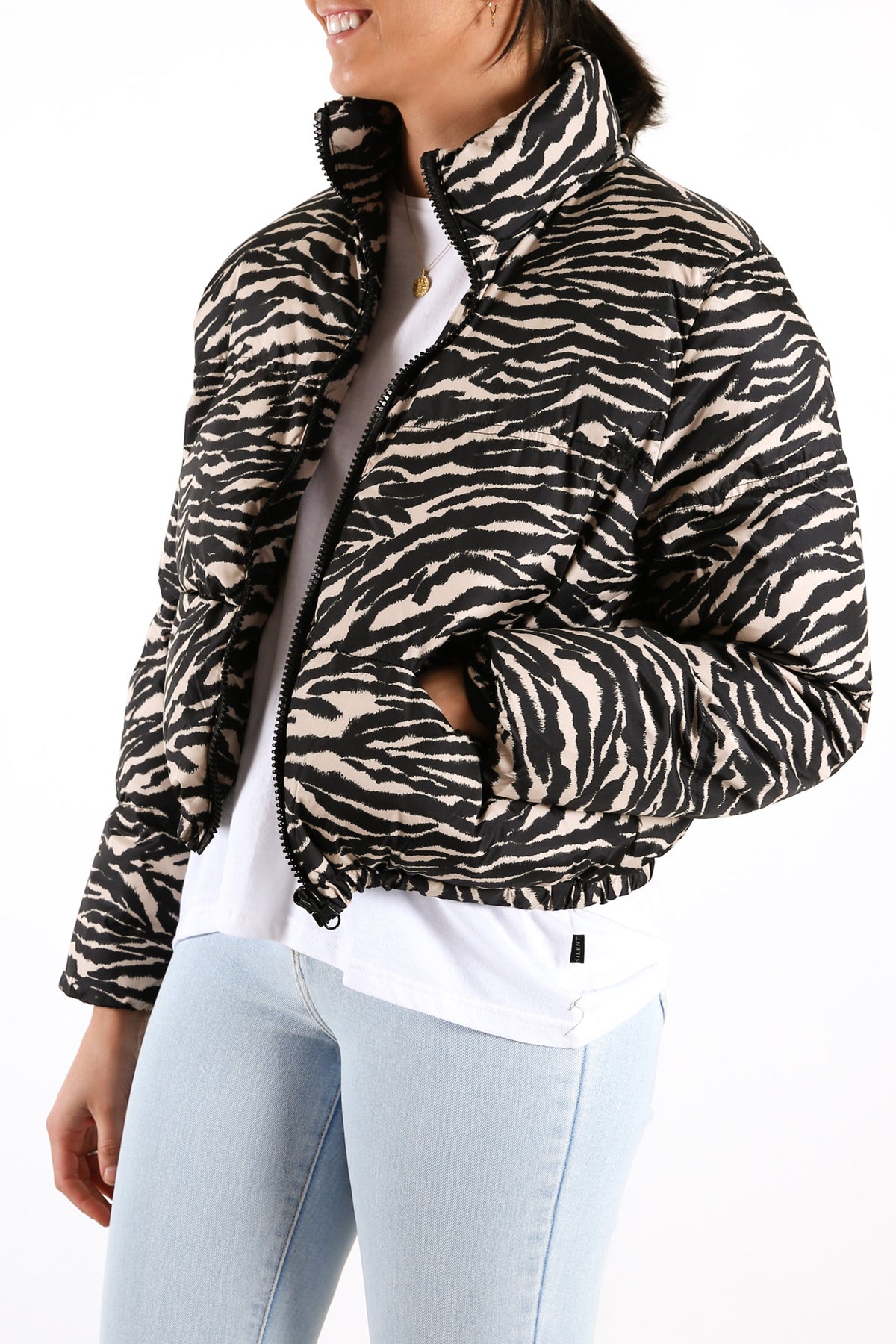 Meline Puffer Jacket Zebra