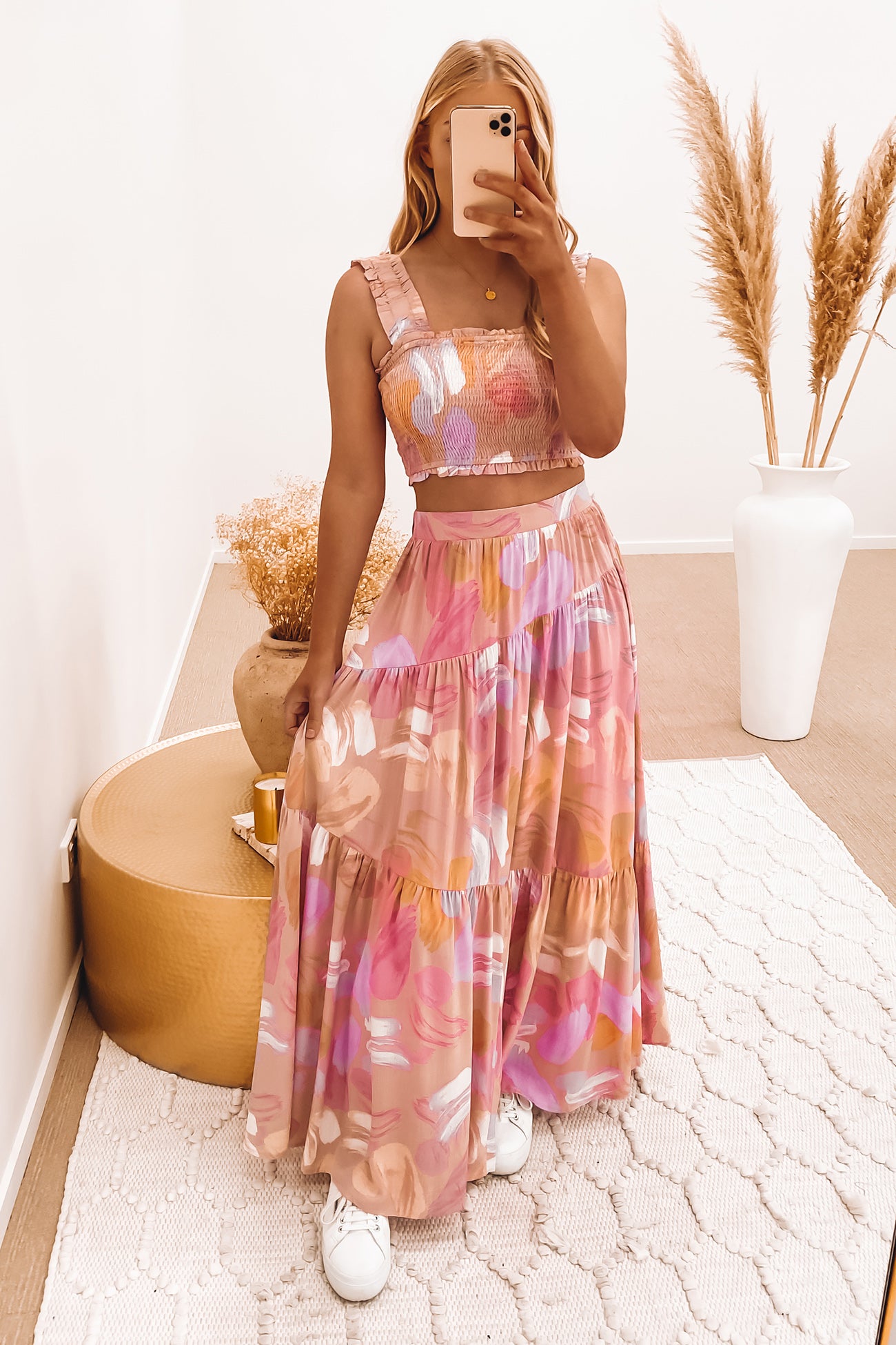 Mina Maxi Skirt Pink