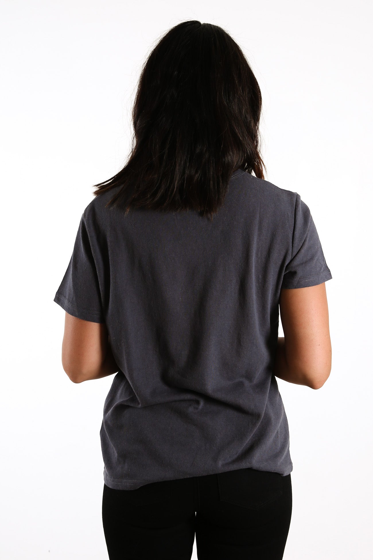 Mini Embroidered Femme Tee Washed Slate