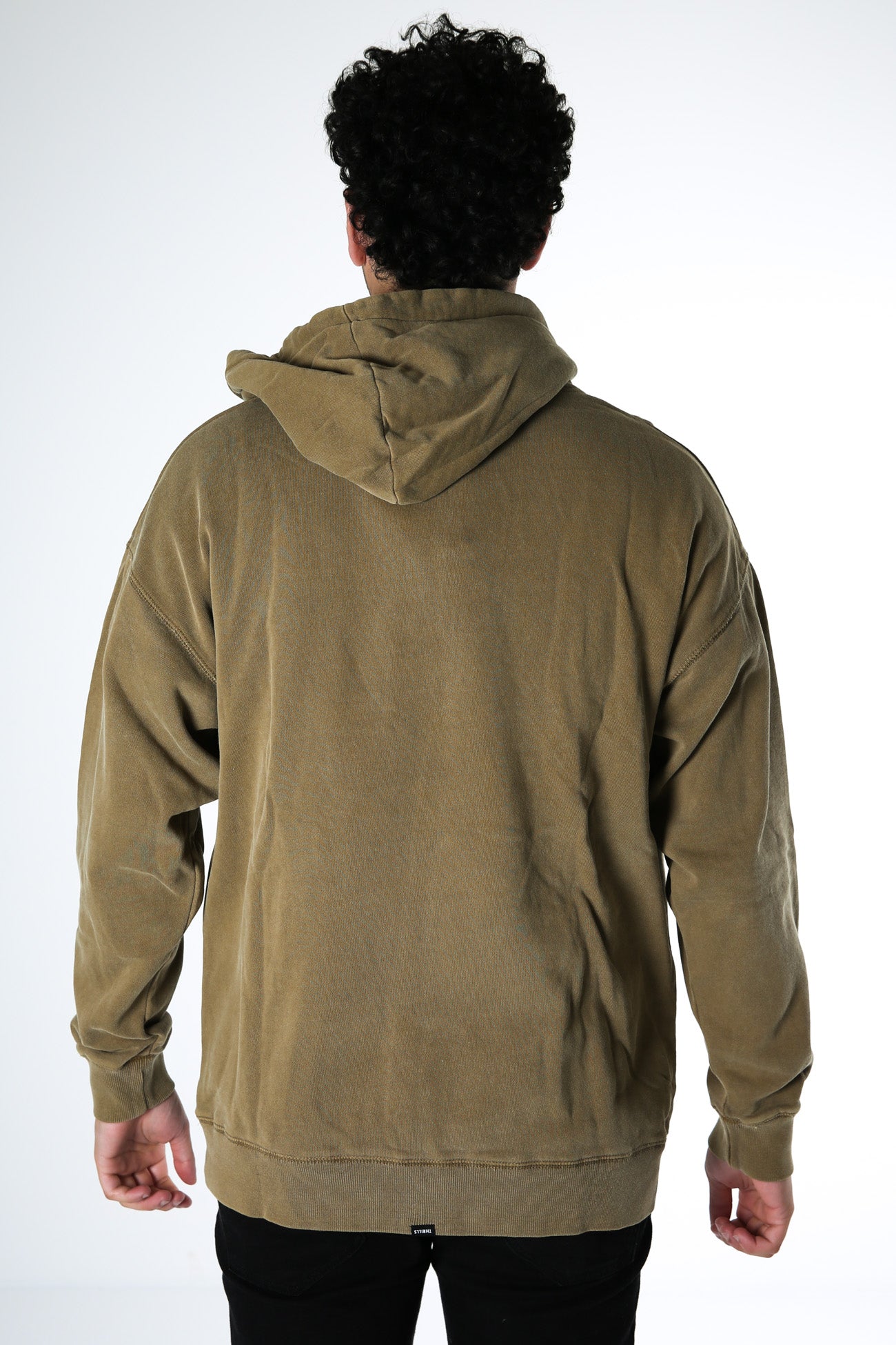 Minimal Thrills Slouch Pull On Hood Moss