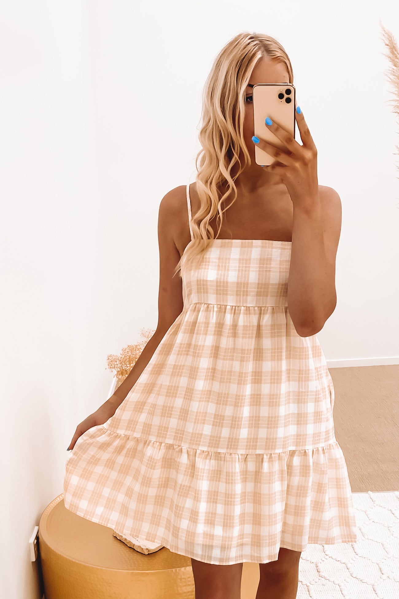 Misty Mini Dress Beige