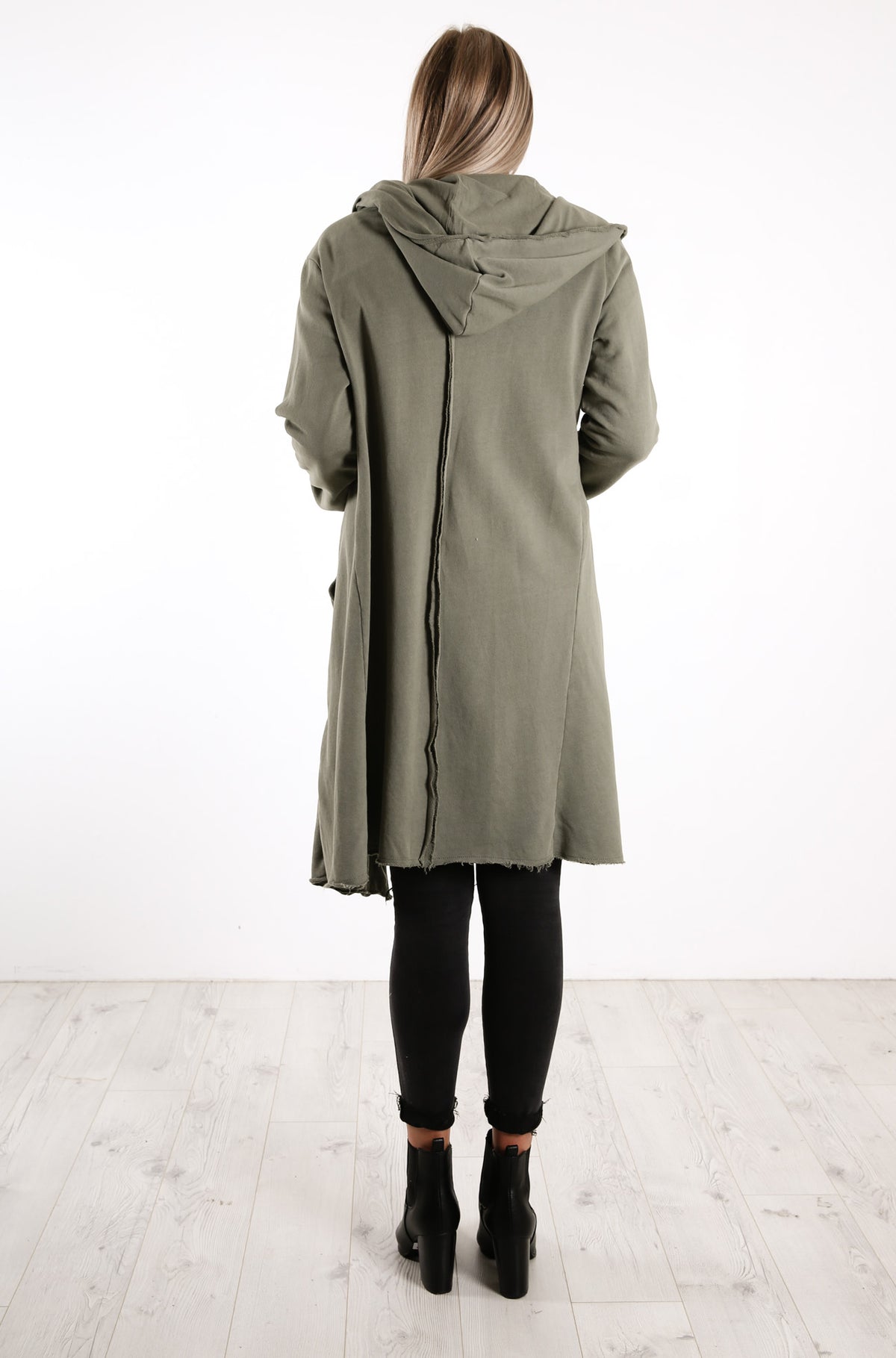 Naomi Hooded Cardigan Khaki