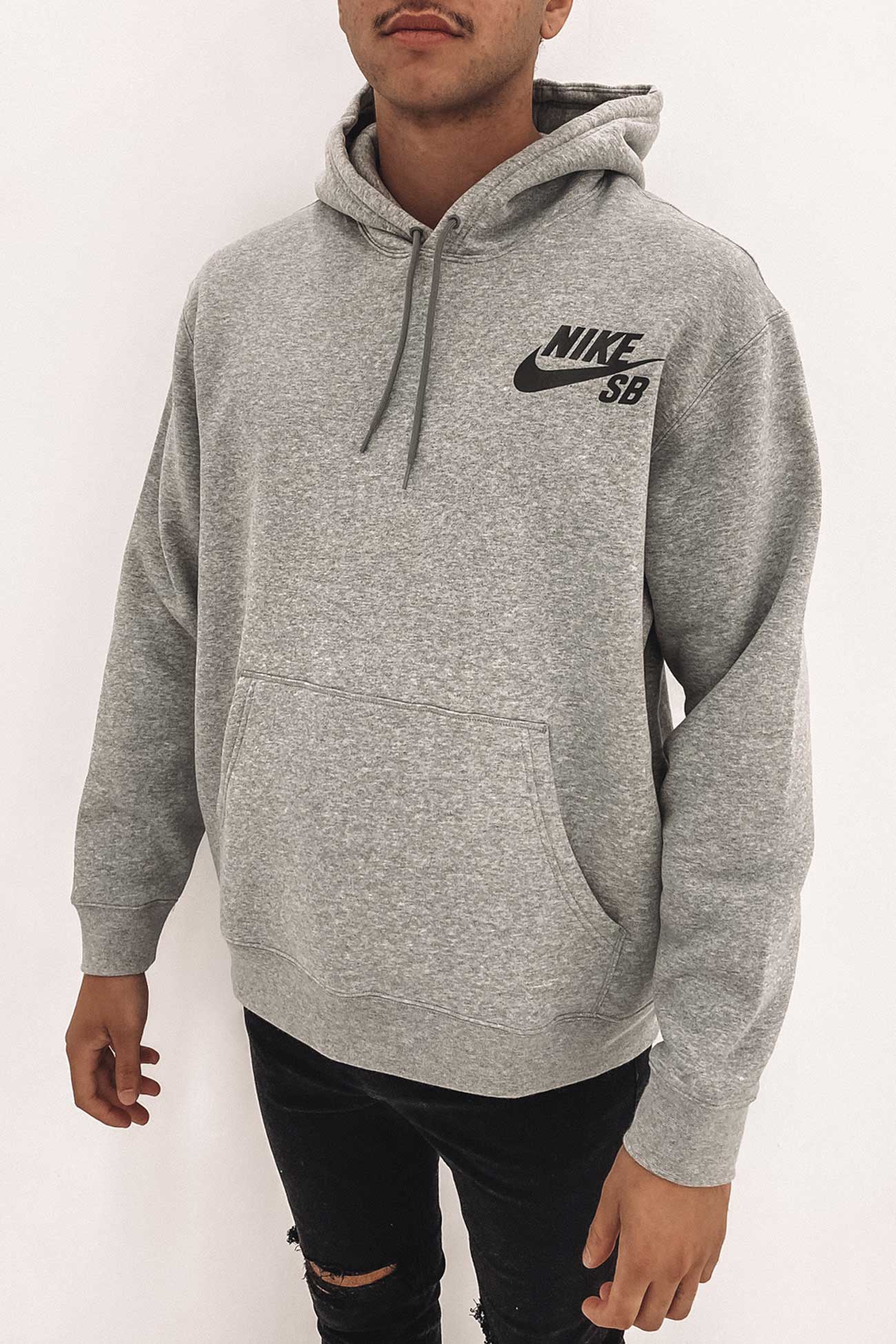 Nike SB Icon Hoodie Pullover Essential Heather Grey