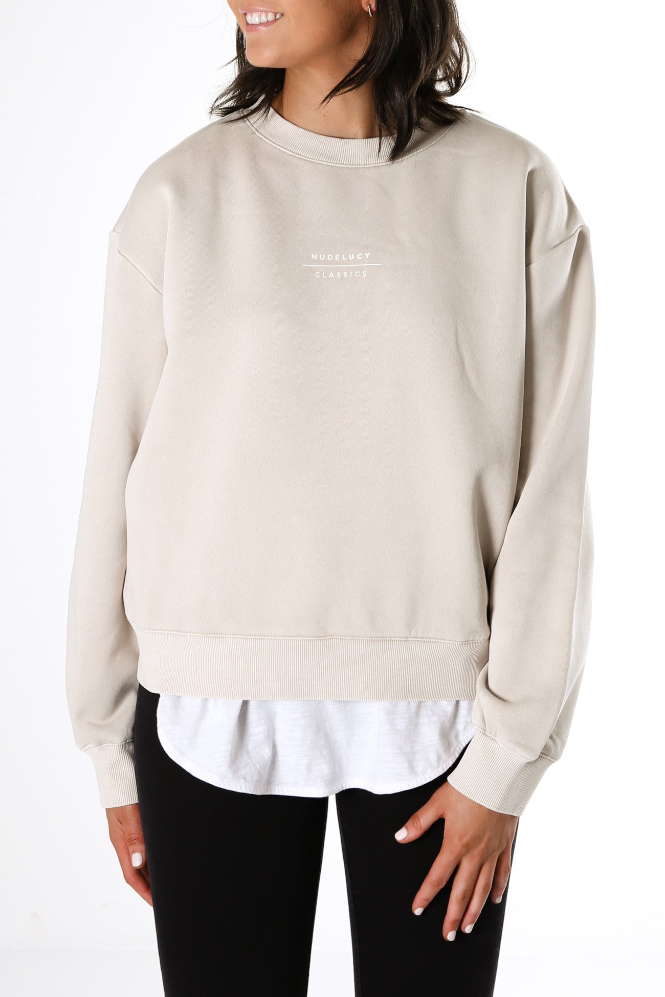 Nude Classics Slogan Sweat Stone