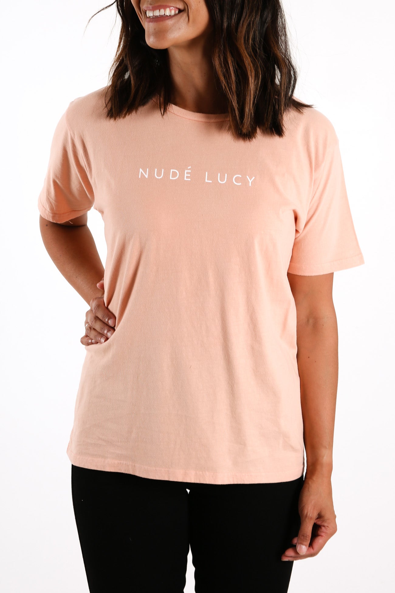 Nude Lucy Washed Slogan Tee Nude