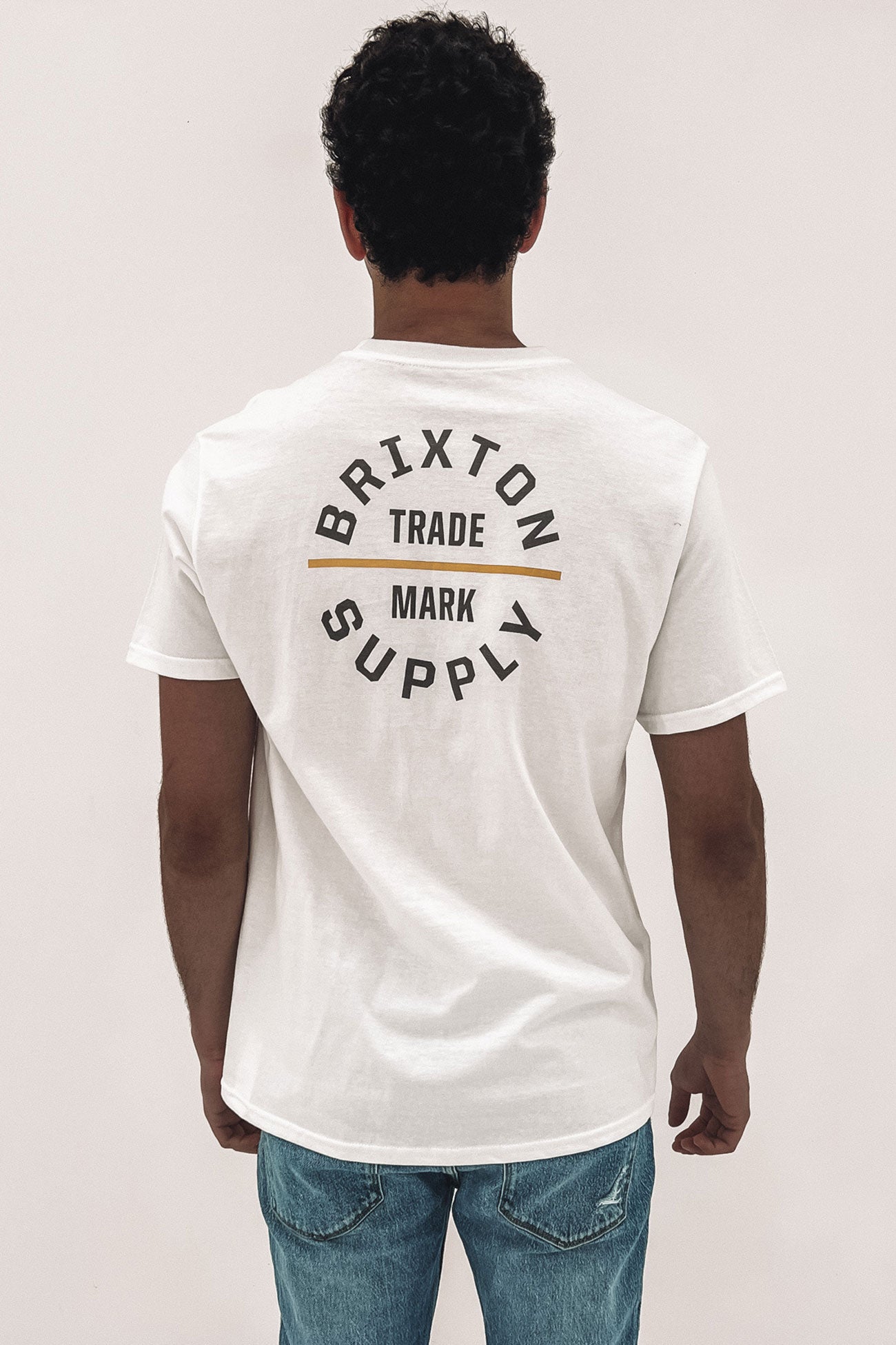 Oath V Short Sleeve Standard Tee White Grey Monarch