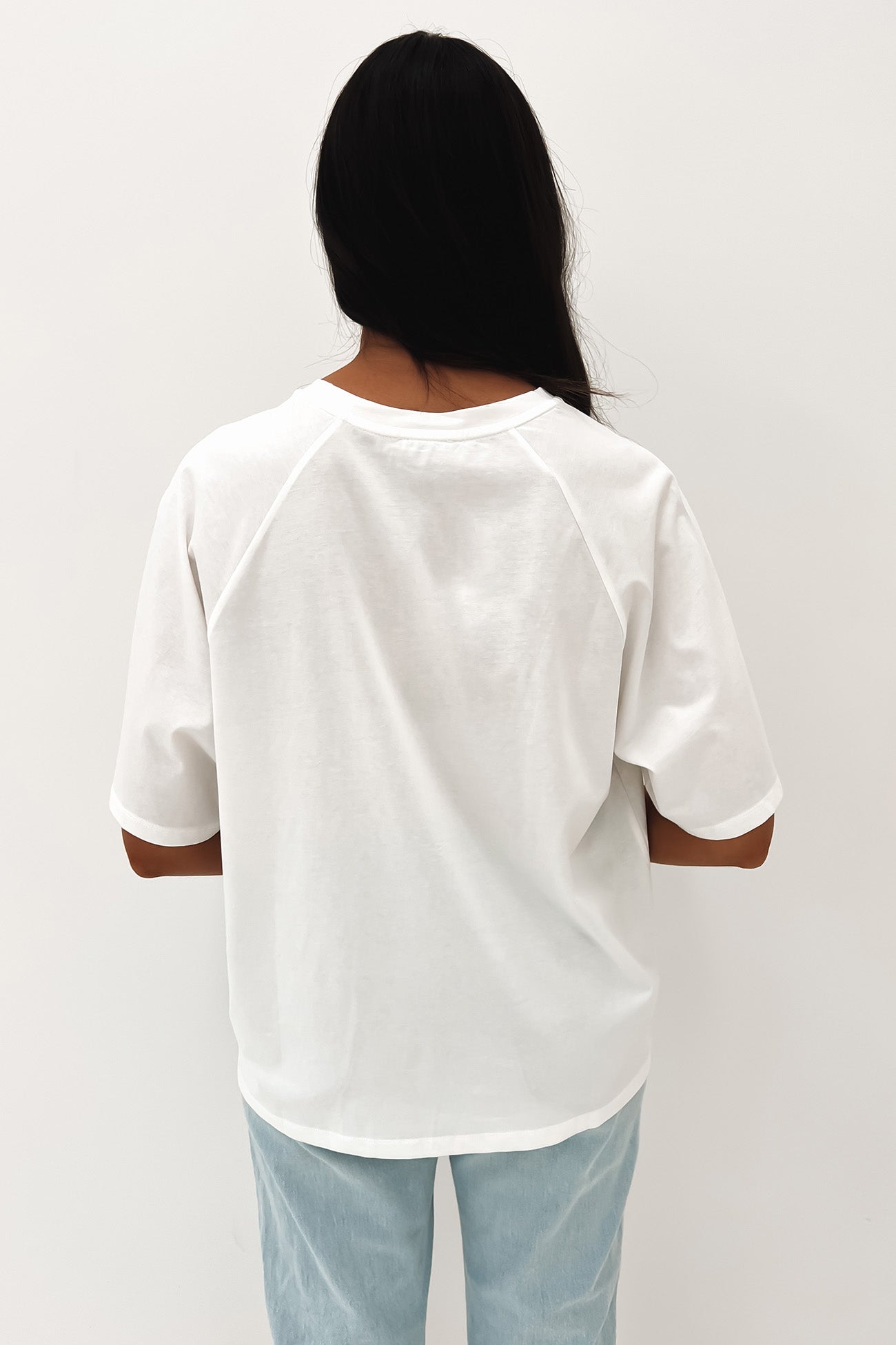 Oli Embroidered Oversized Tee White Multi