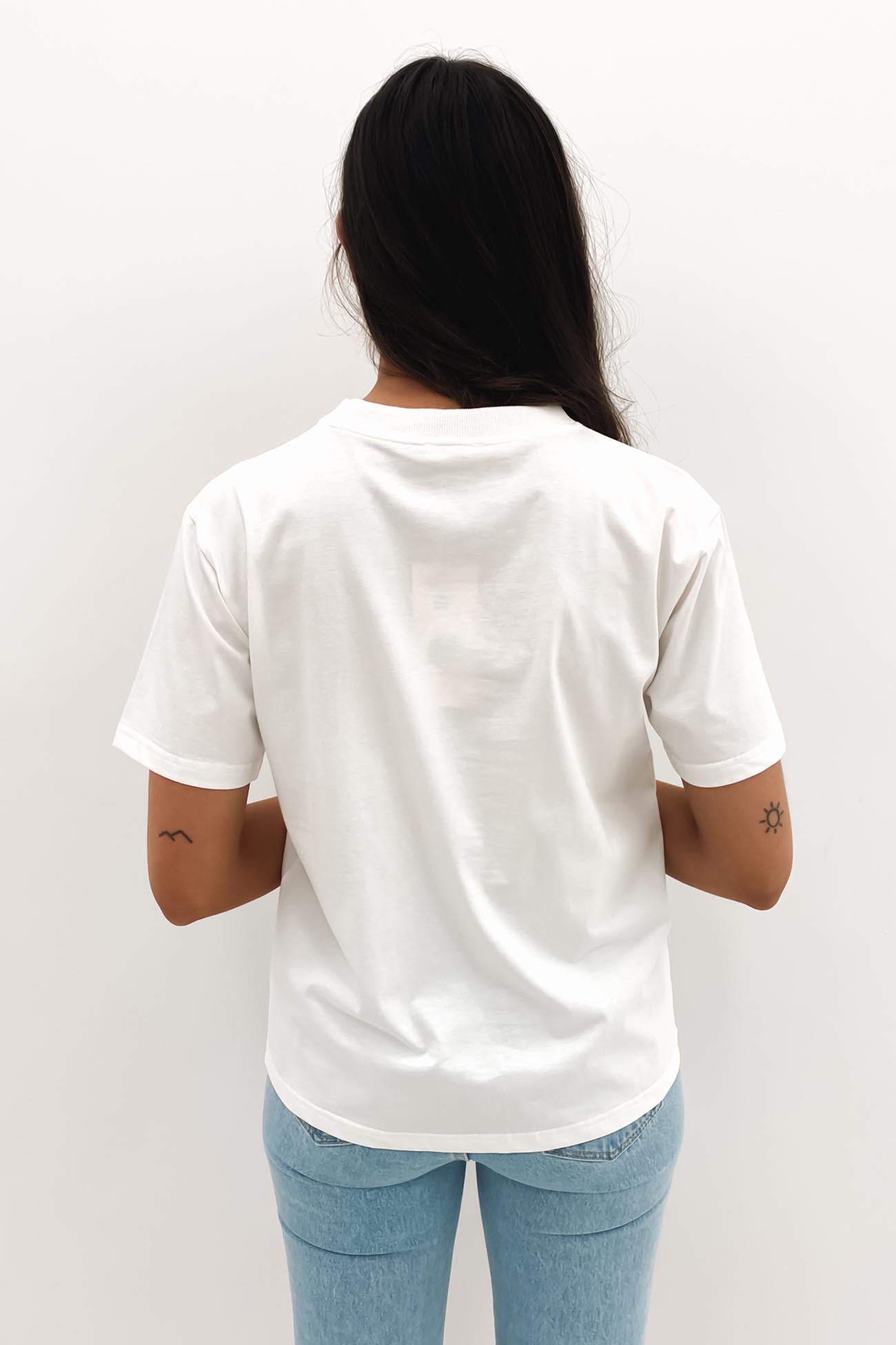 Ombre Printed Tee White Multi