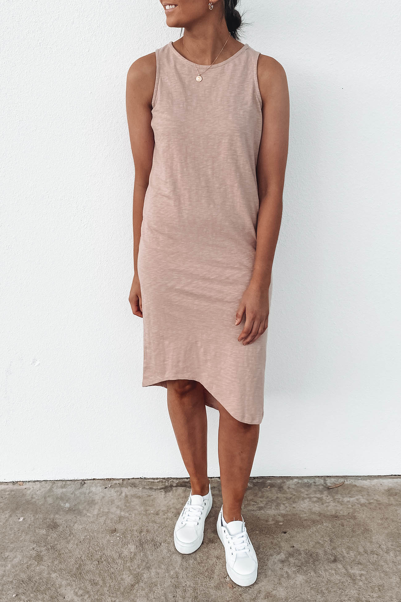 One In Eight Slub Midi Pink
