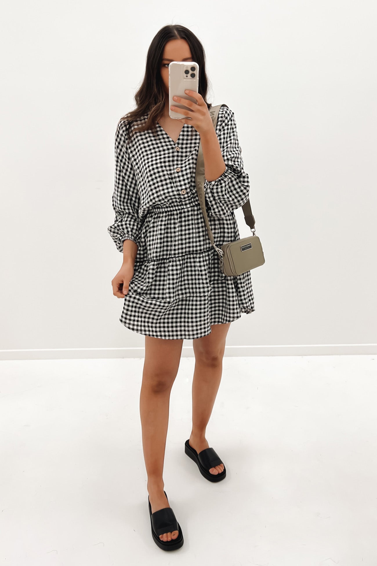 Opal Mini Dress Black Check