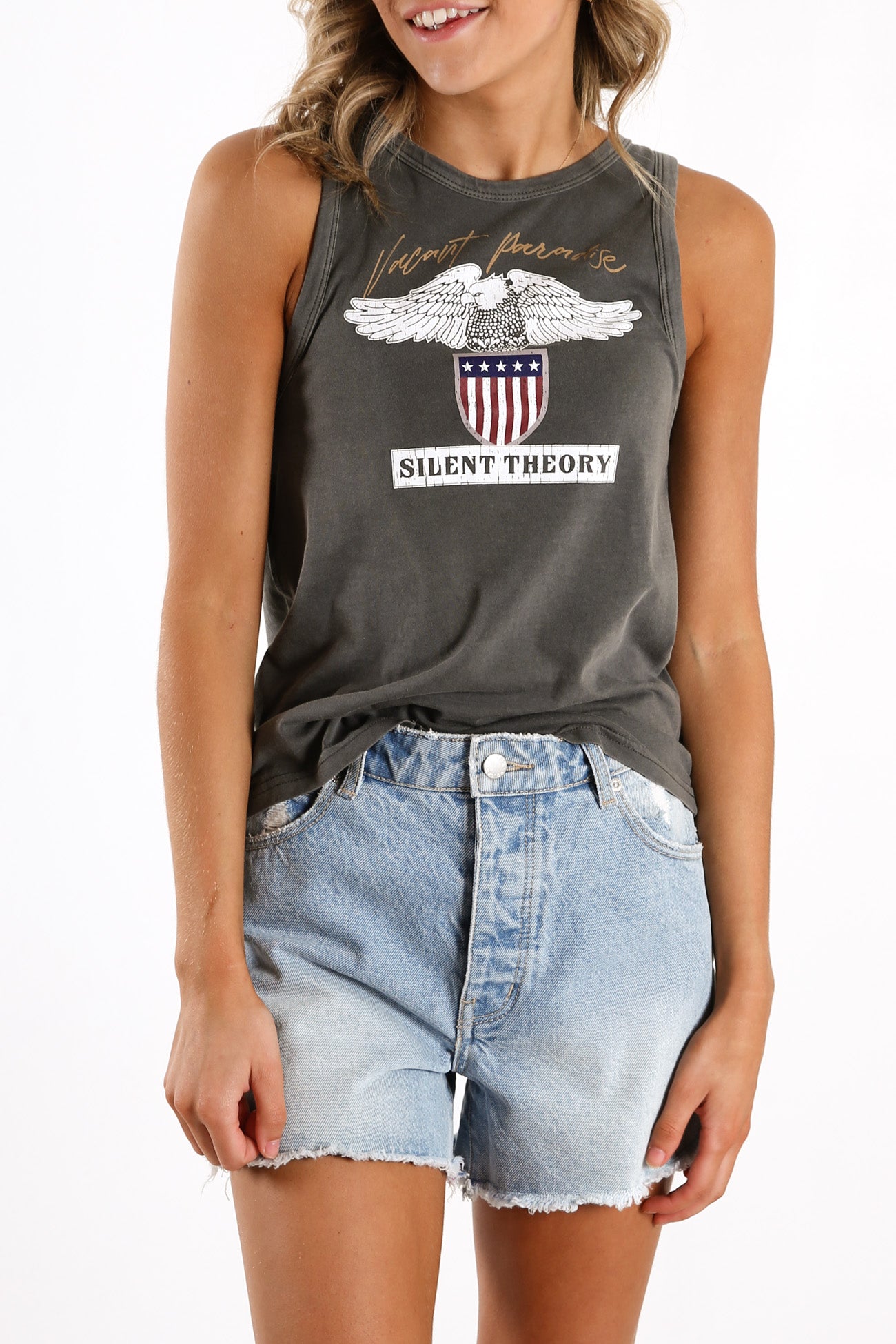 Paradise Tank Charcoal