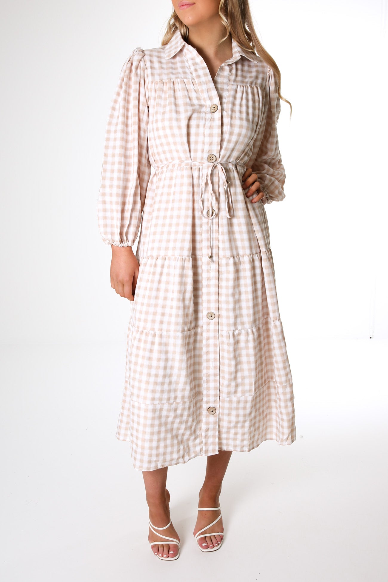 Payton Midi Dress Beige