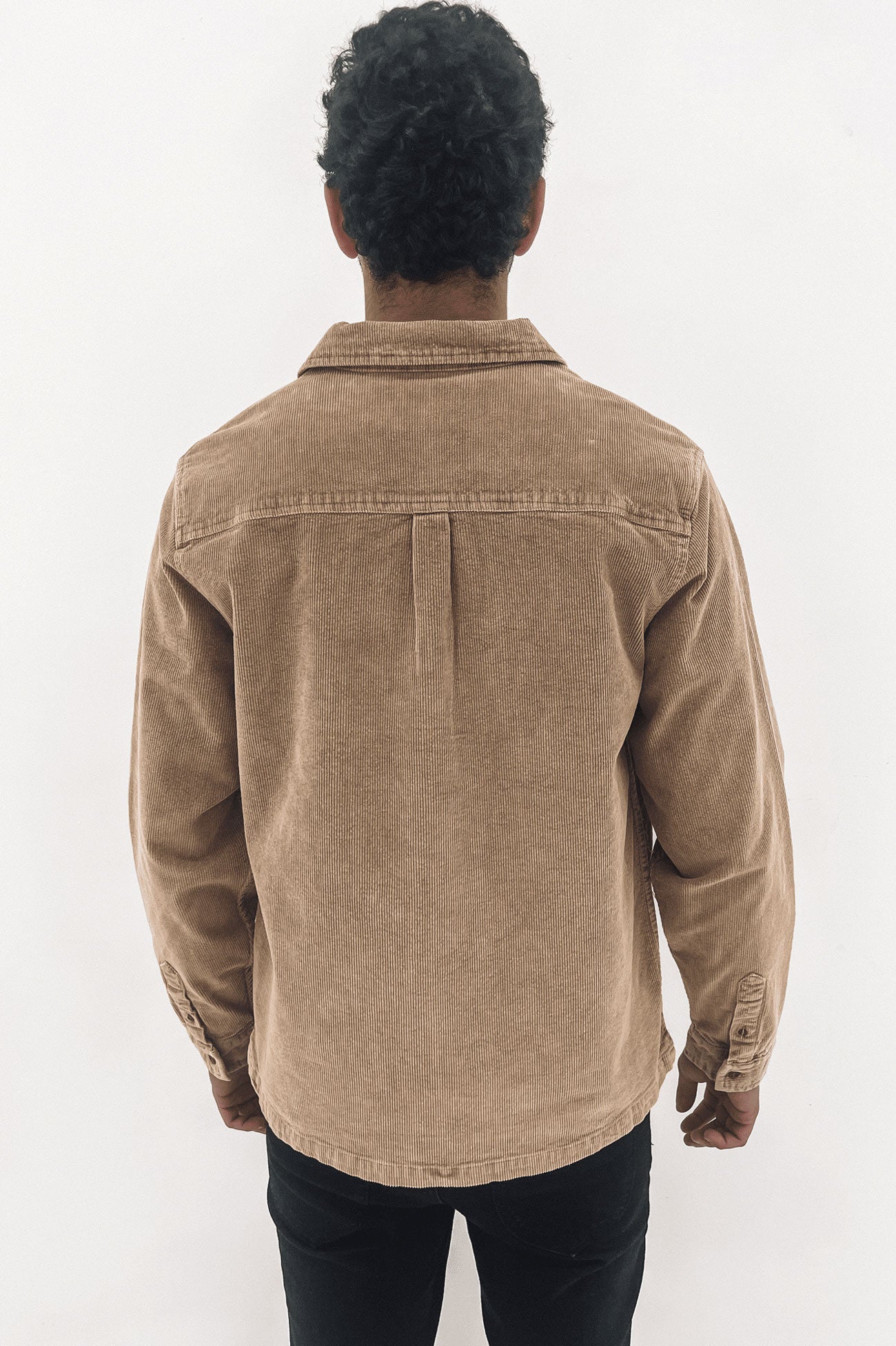 Pigment Dyed Cord Long Sleeve Overshirt Pigment Smoke