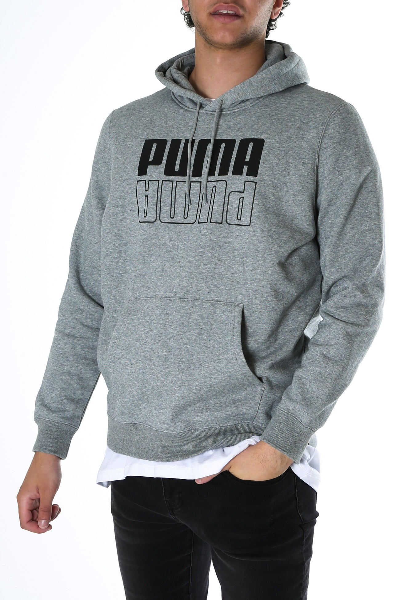 Power Logo Hoodie Medium Gray Heather