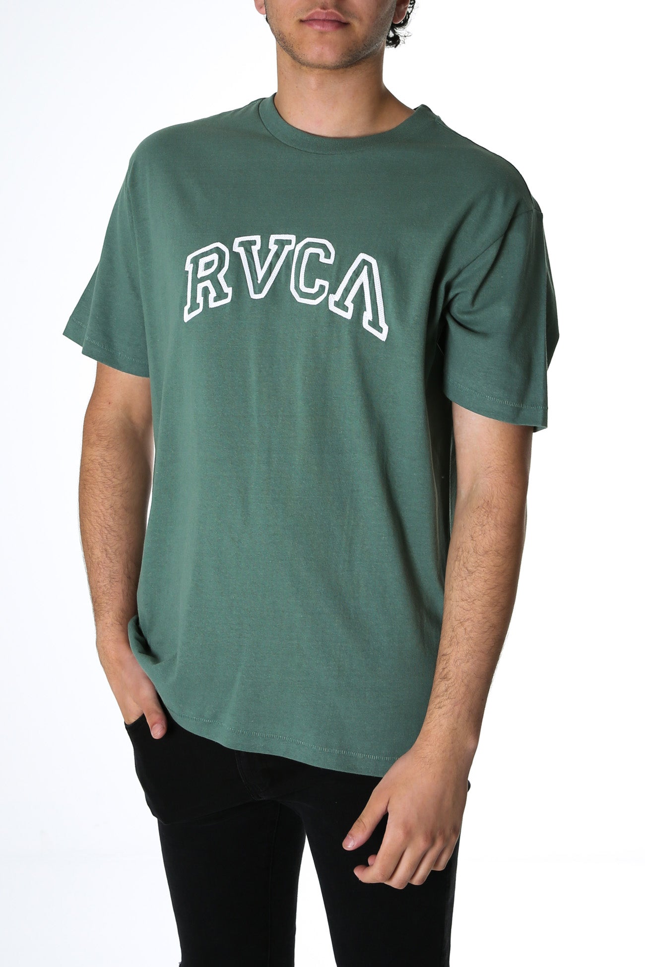 RVCA Teamster Short Sleeve Tee Balsam Green