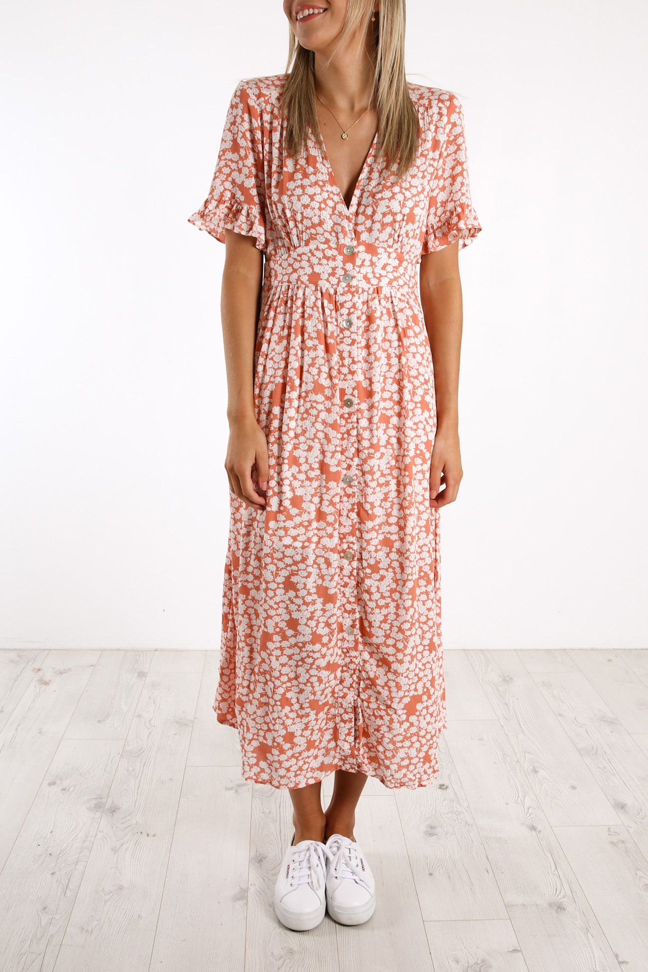 Leave Me Lonely Dress Orange
