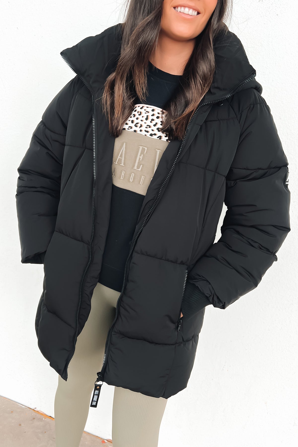 Luxe deals longline puffer