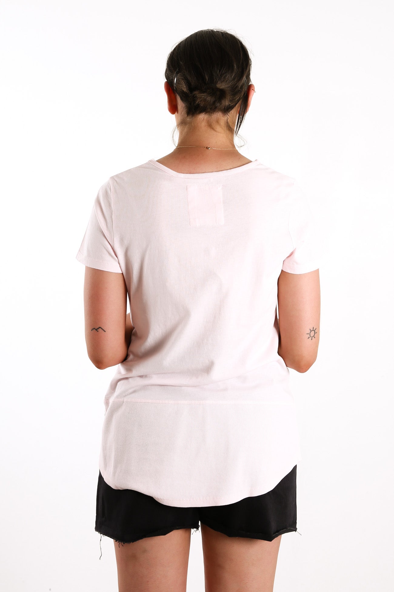 Rib Short Sleeve Tee Rose
