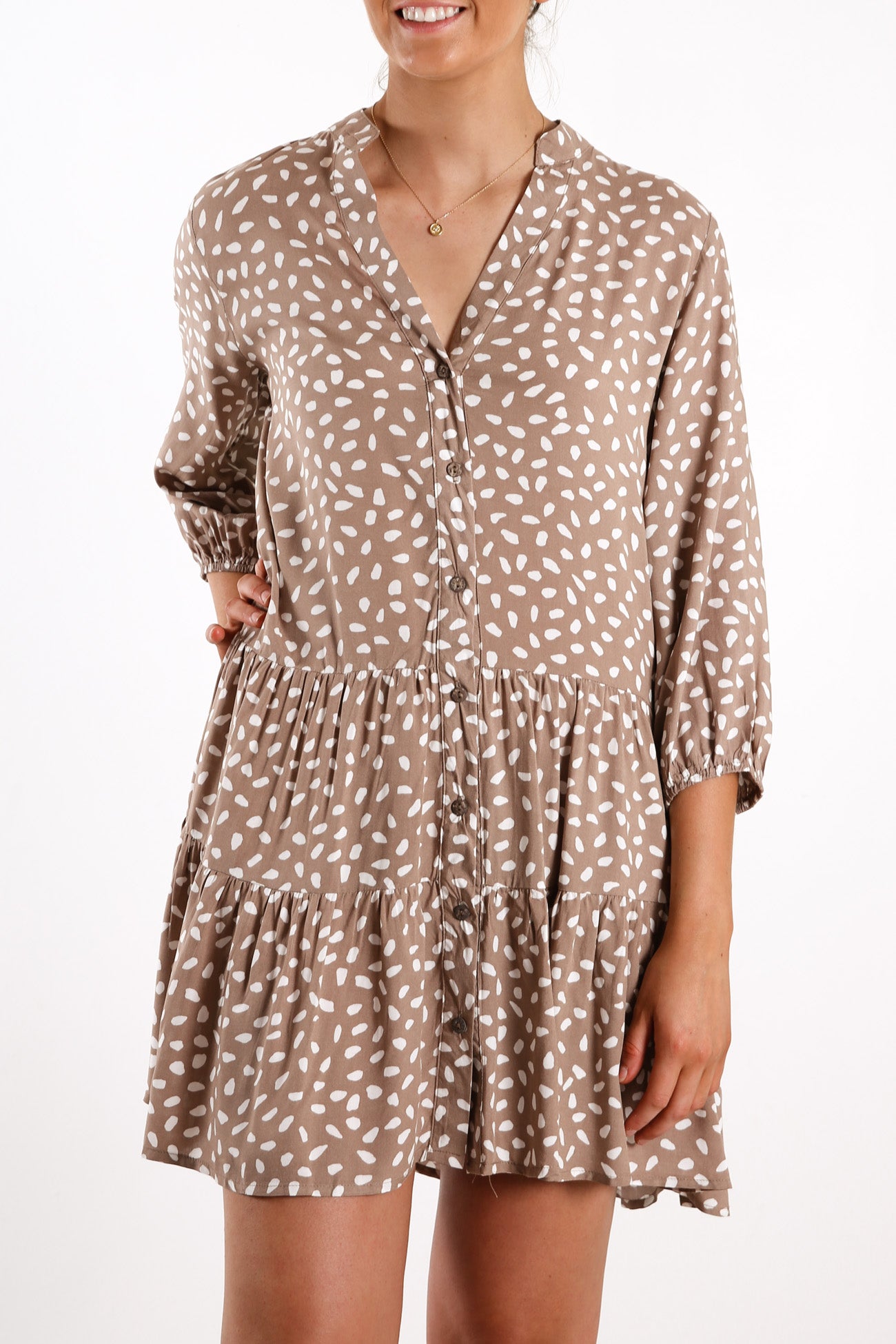 Right Time Dress Brown