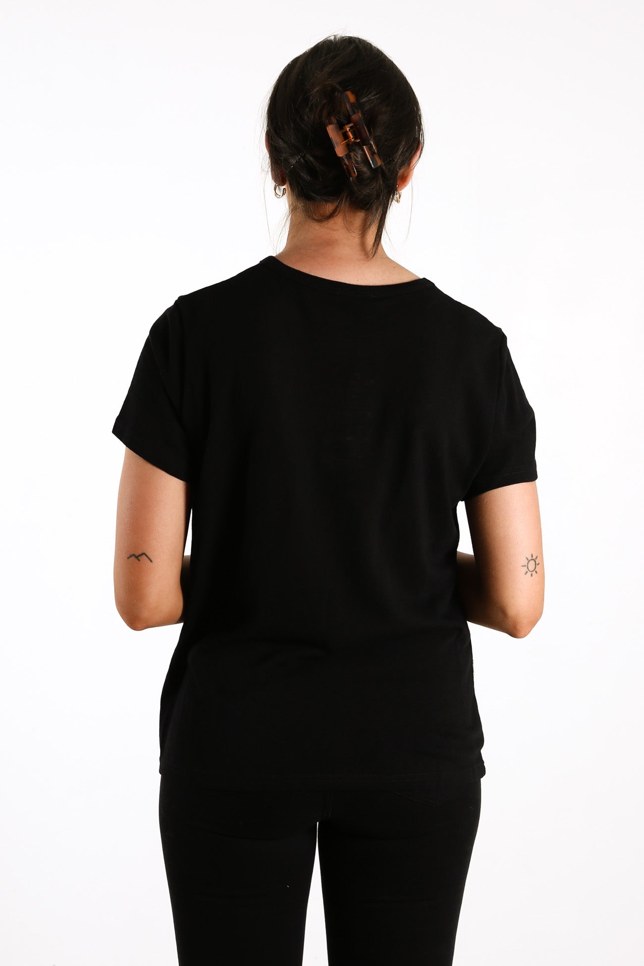 Roar Beaded Femme Tee Black Multi