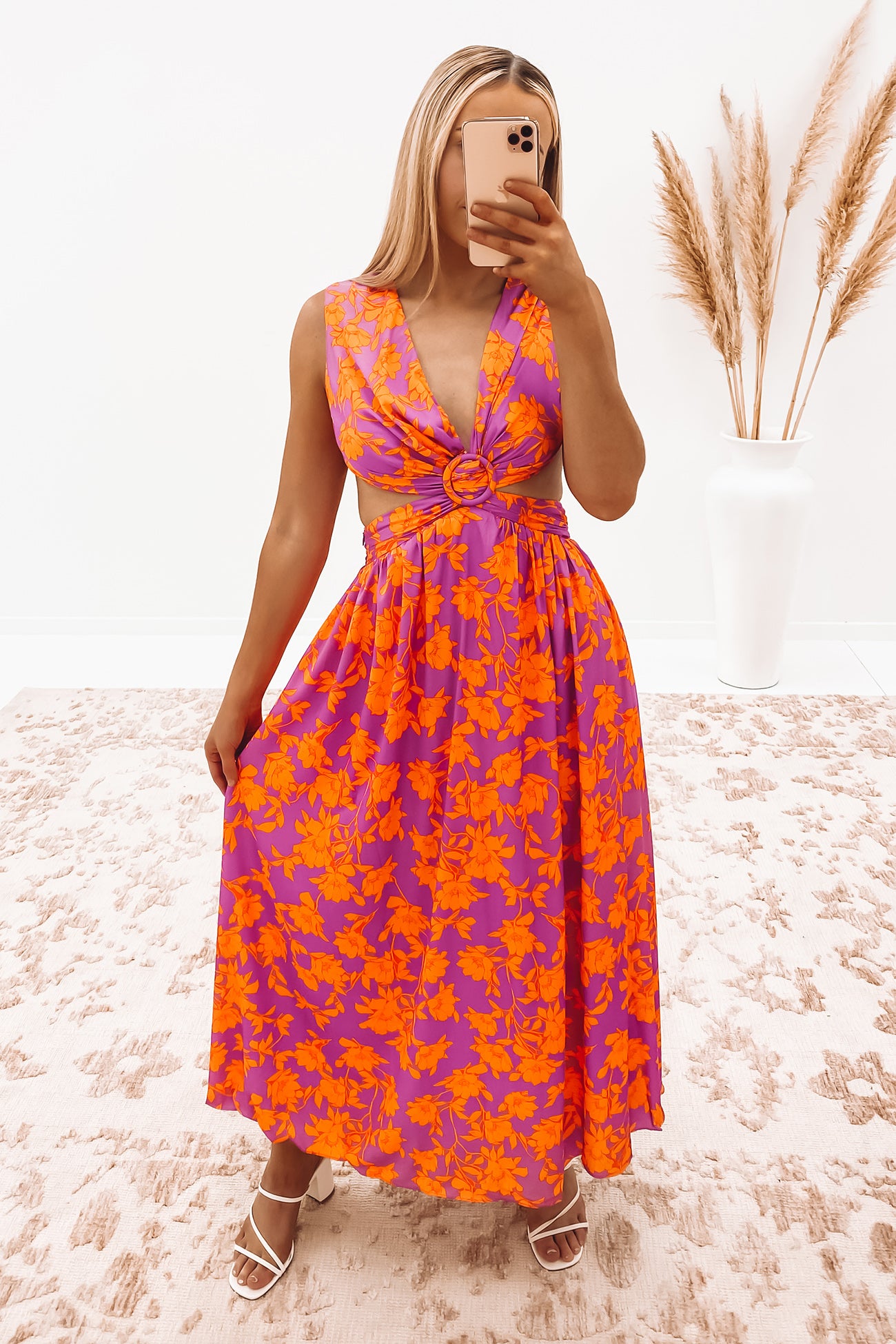 Romeo Maxi Dress Pink Floral