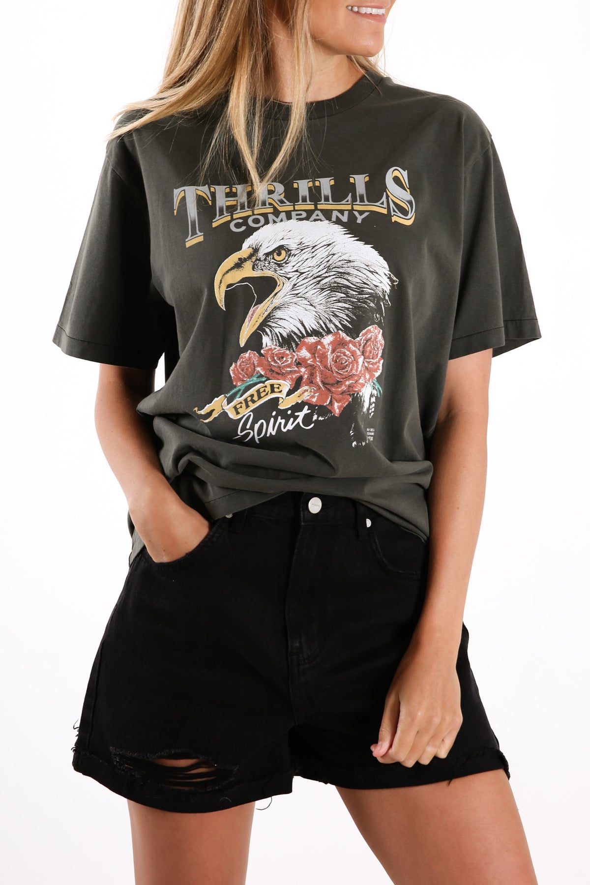 Rose Spirit Merch Tee Merch Black