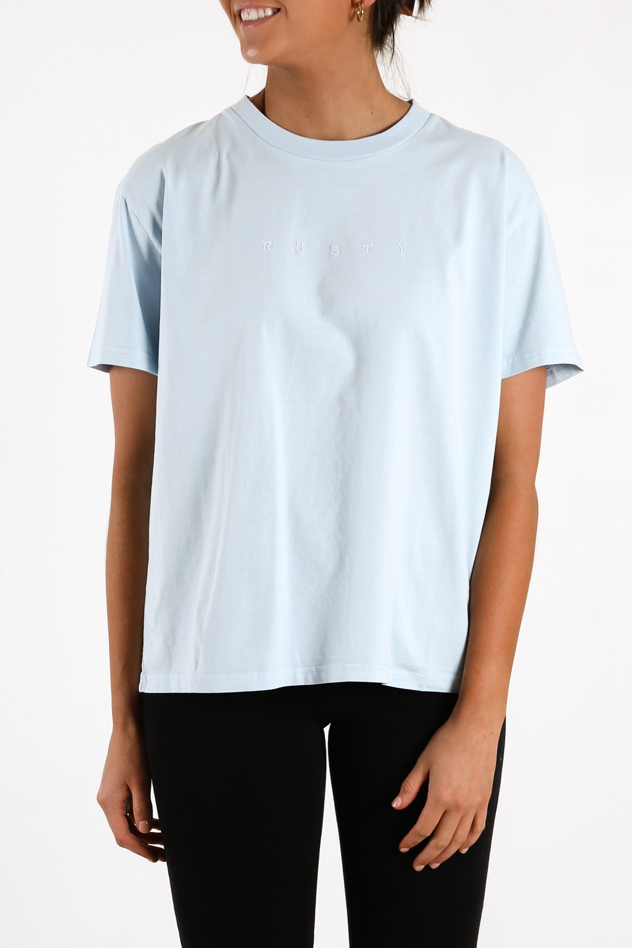 Rusty Essentials Ember Short Sleeve Tee Ballard Blue