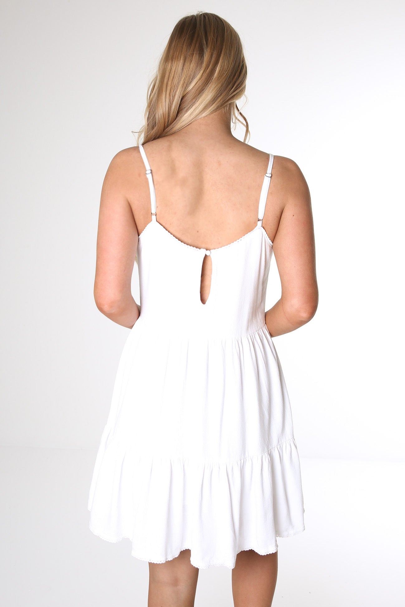 Savanna Washed Dress White