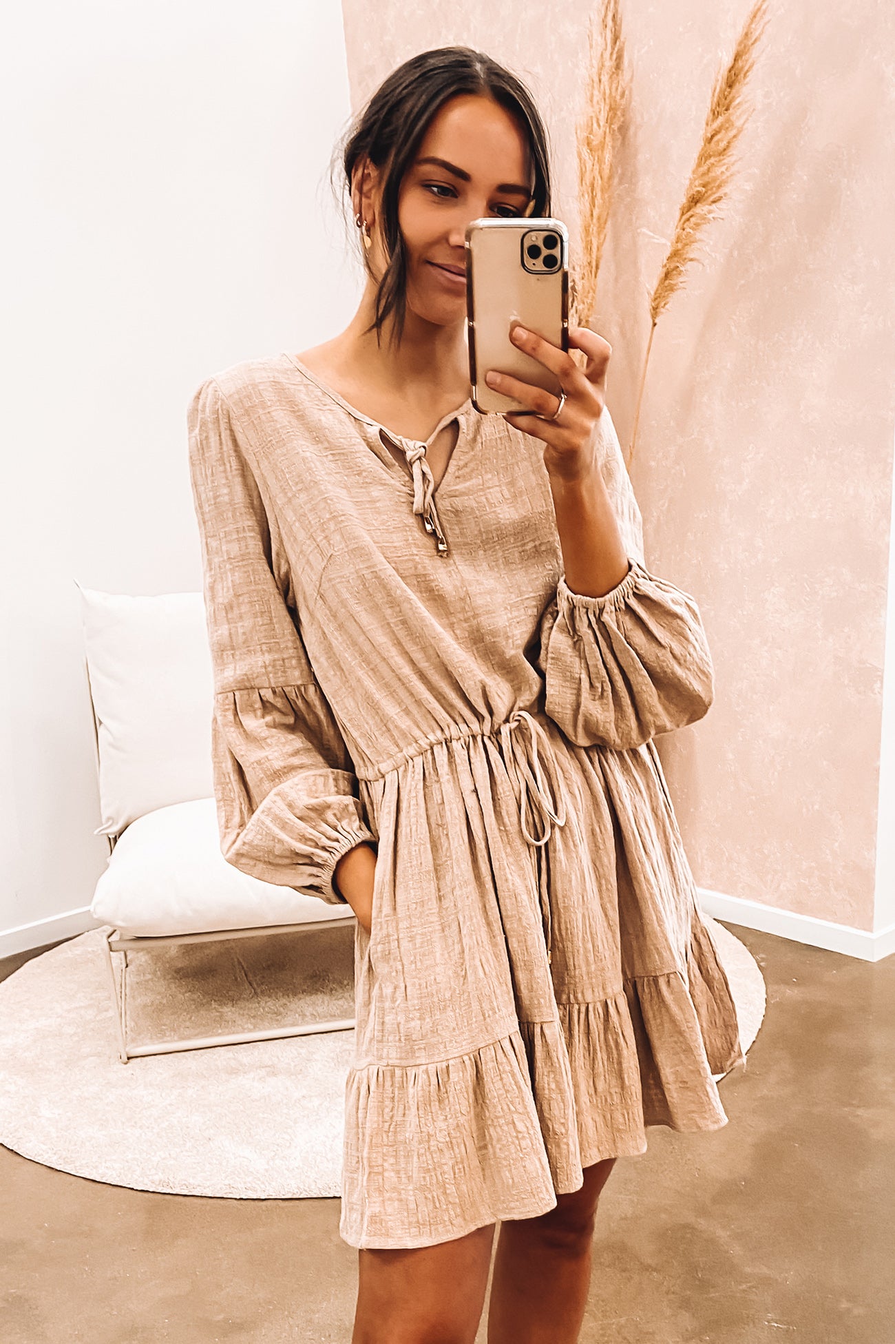 Seth Mini Dress Tan