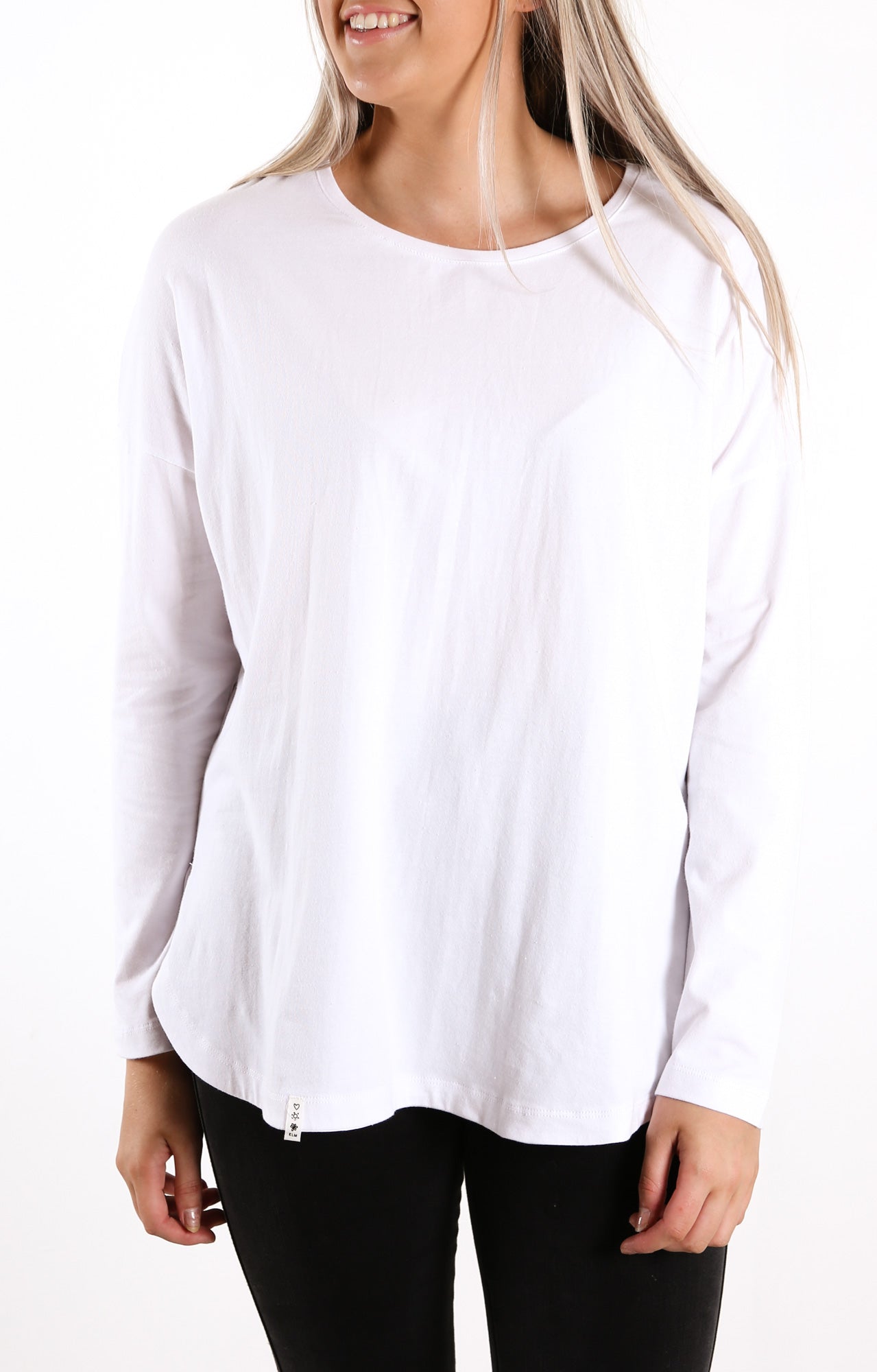 Society Long Sleeve Tee White