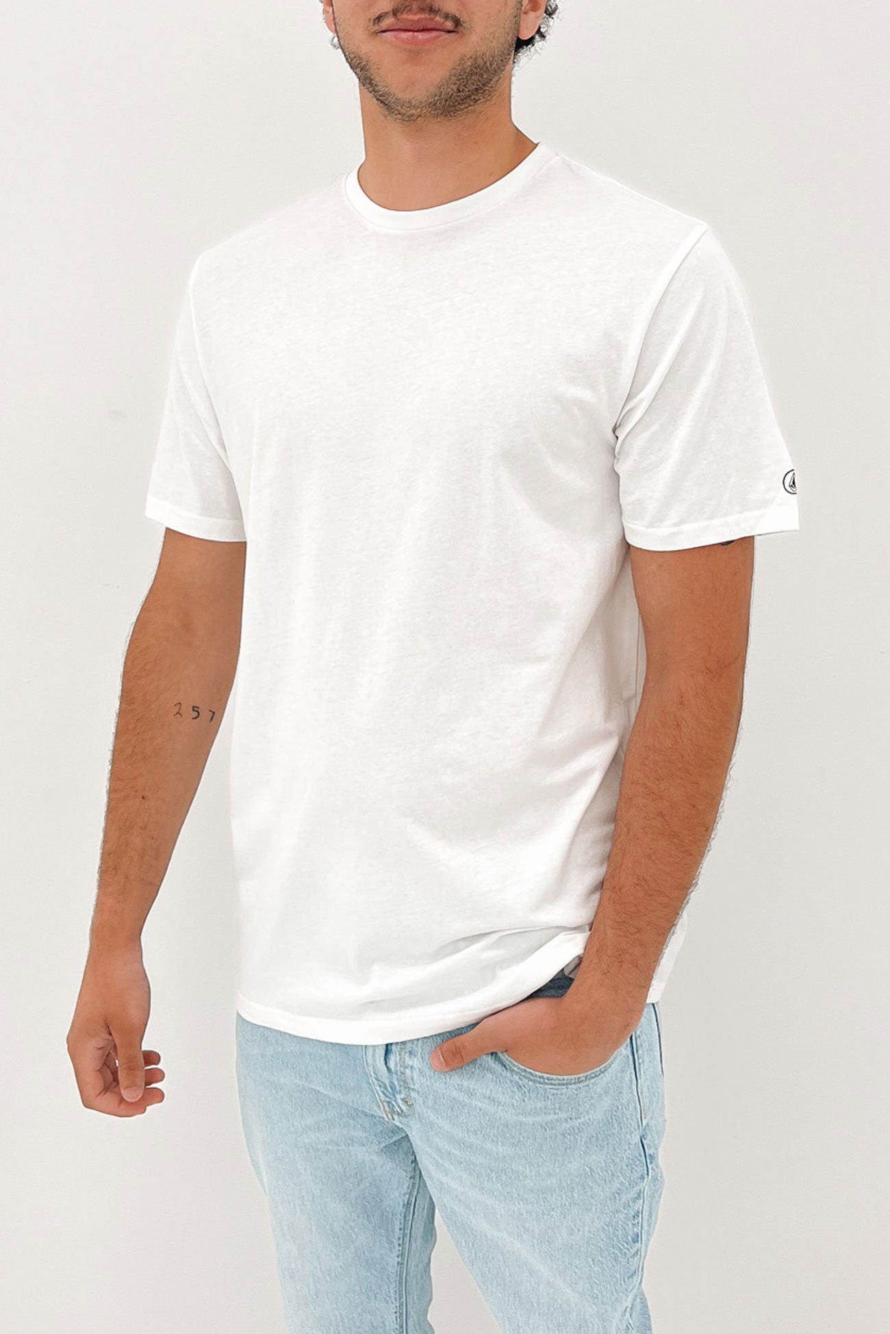 Solid Short Sleeve Tee White