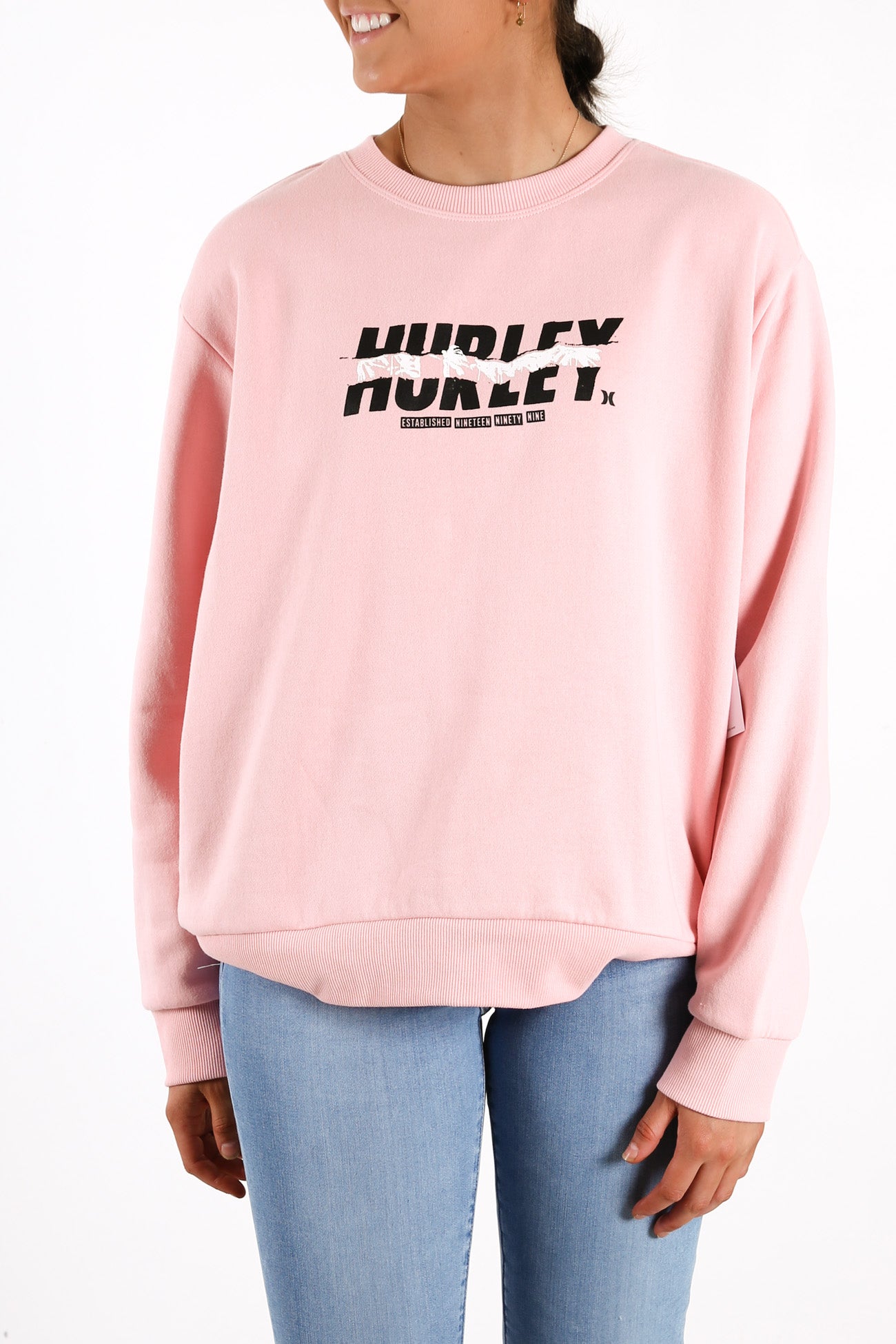 Split Oversized GF Fleece Pink Glaze